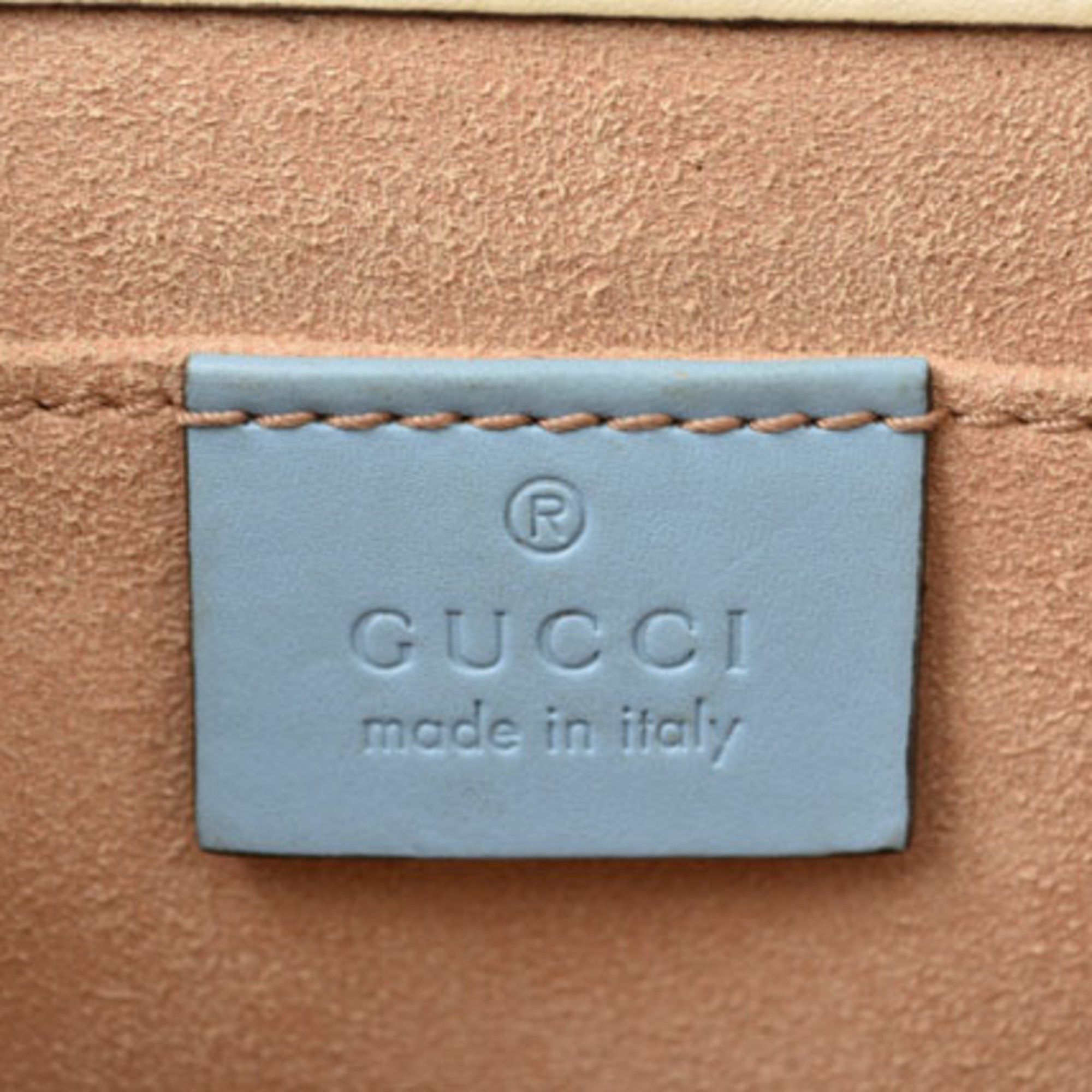 Gucci Gucci 2way Shoulder Bag Chain GUCCI GG Supreme Apple Print Brown Beige Blue 409487 Size ONE SIZE - 11 Thumbnail