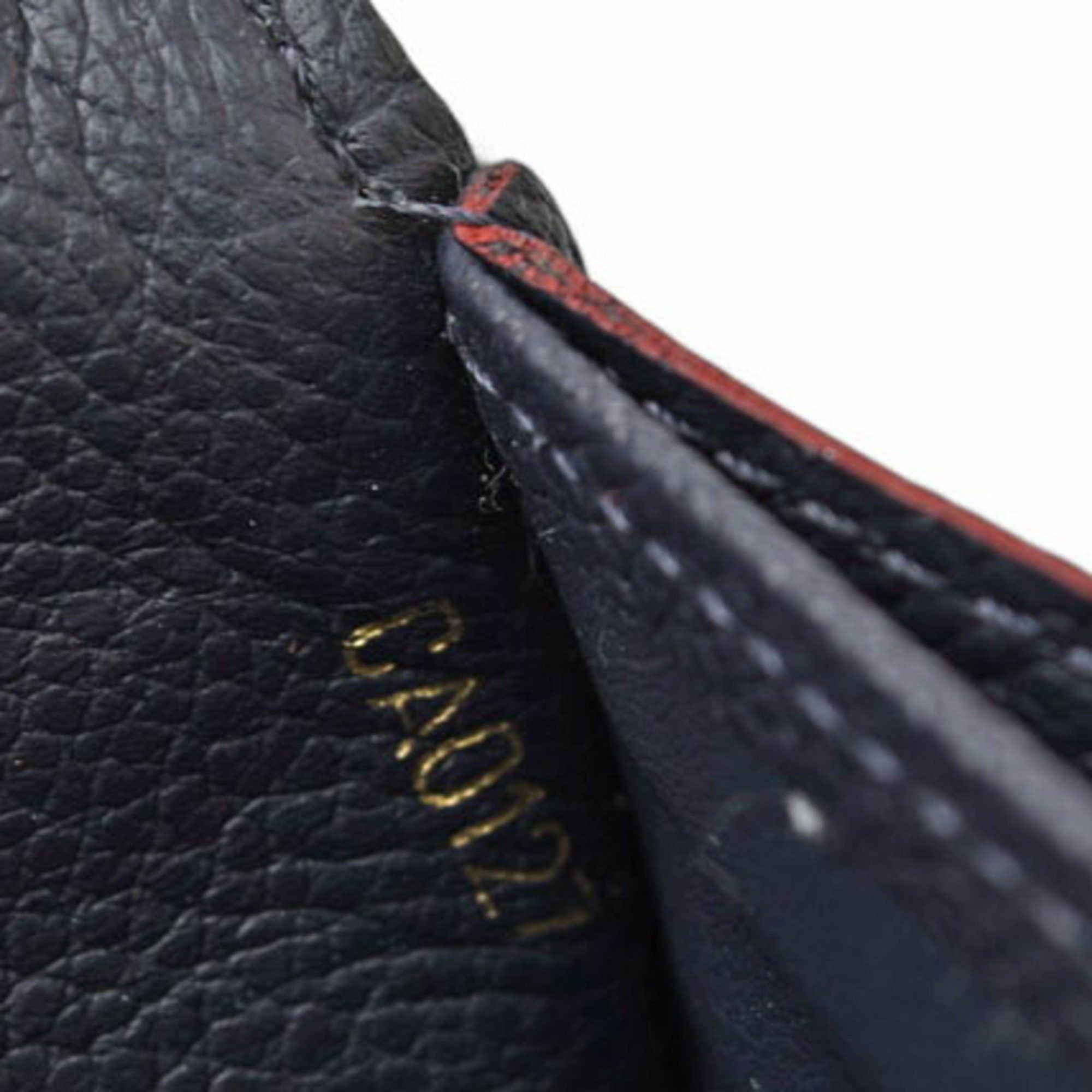 Louis Vuitton Louis Vuitton Long Wallet Portefeuille Pont Neuf Monogram Empreinte M62127 Marine Rouge Size ONE SIZE - 14 Thumbnail