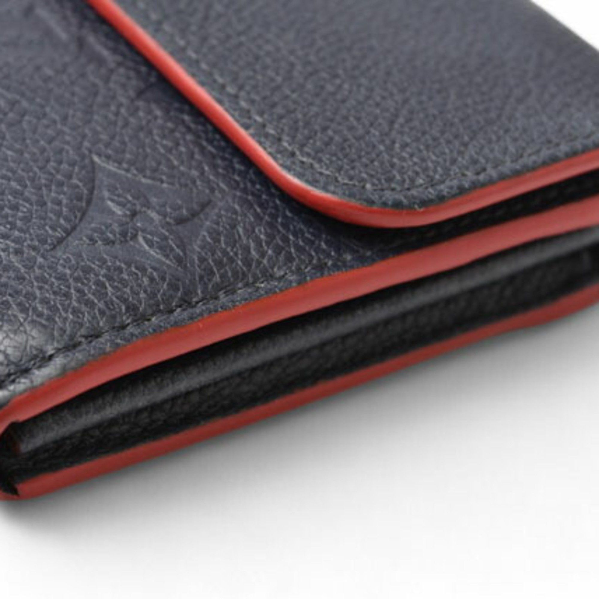 Louis Vuitton Louis Vuitton Long Wallet Portefeuille Pont Neuf Monogram Empreinte M62127 Marine Rouge Size ONE SIZE - 5 Thumbnail