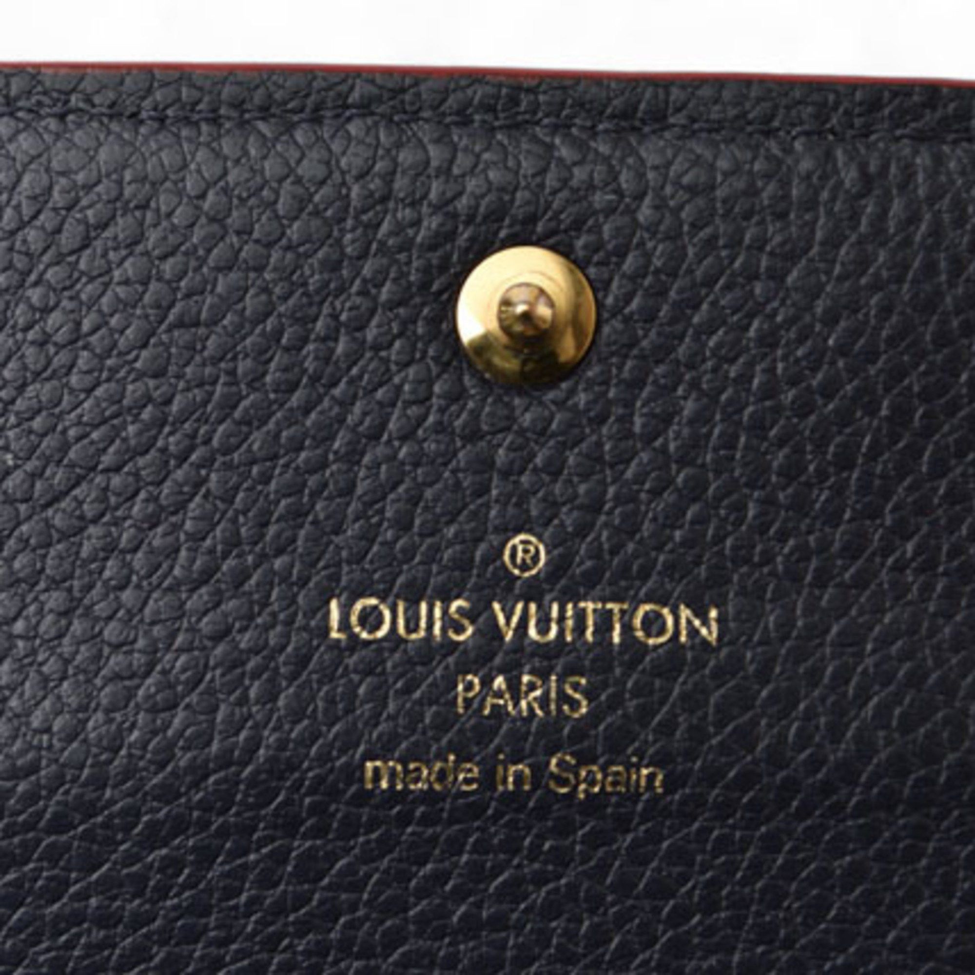Louis Vuitton Louis Vuitton Long Wallet Portefeuille Pont Neuf Monogram Empreinte M62127 Marine Rouge Size ONE SIZE - 9 Thumbnail