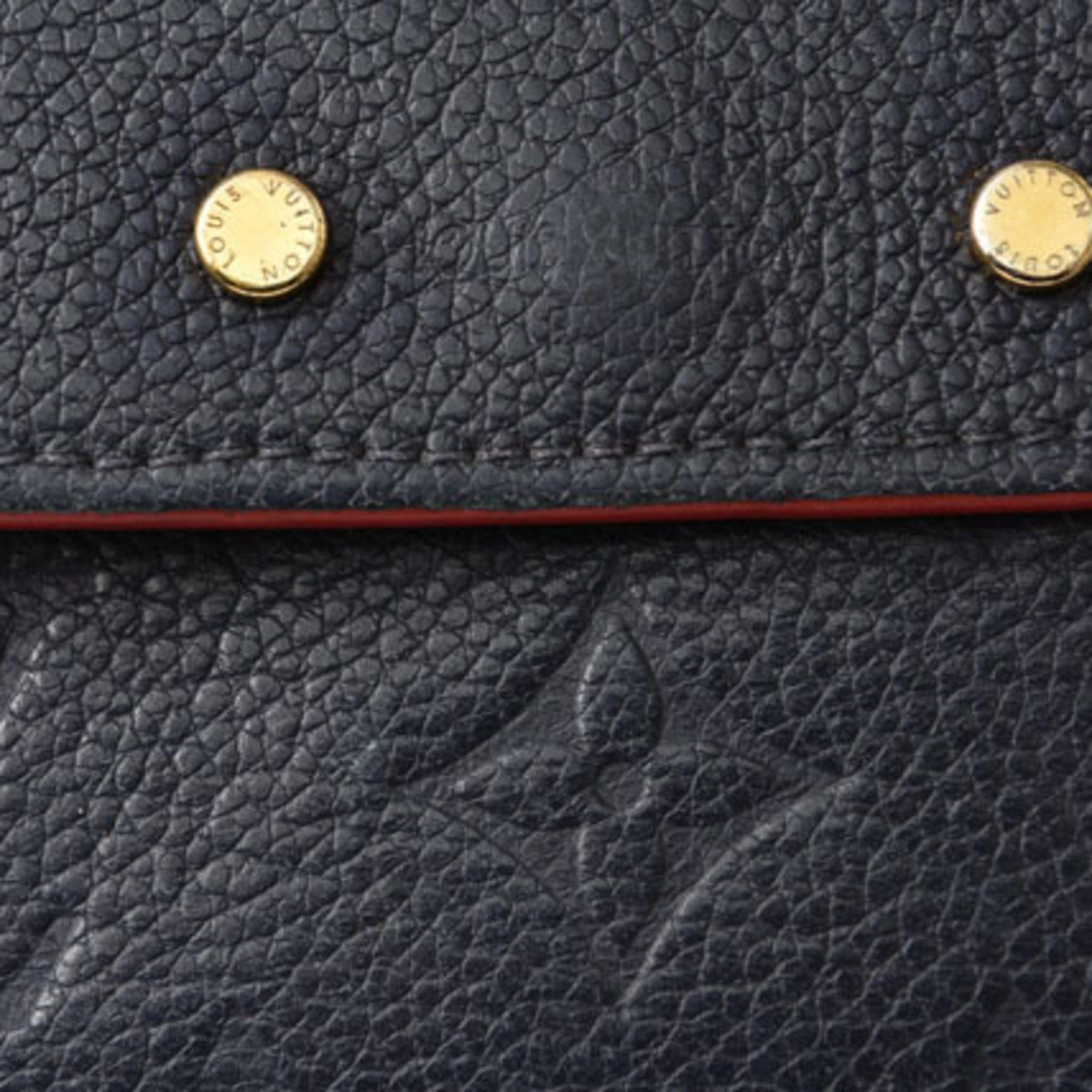 Louis Vuitton Louis Vuitton Long Wallet Portefeuille Pont Neuf Monogram Empreinte M62127 Marine Rouge Size ONE SIZE - 7 Thumbnail