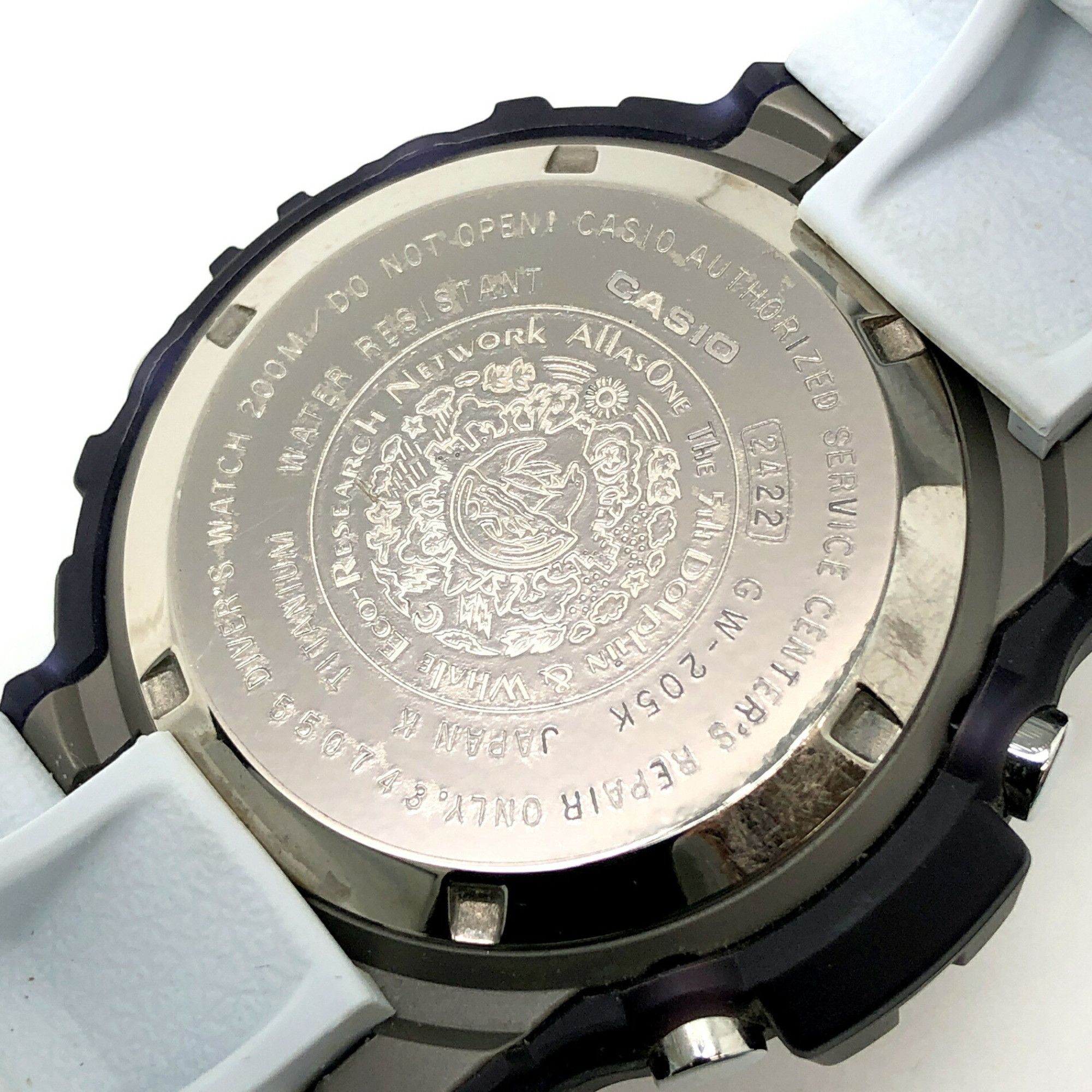 Casio G-SHOCK CASIO Watch GW-205K-2 FROGMAN Irukuji 2005 Frogman Tough Solar Cobalt Wave Sperm Whale EL 5th International Dolphin Navy x White Released in June Mikunigaoka Store ITZGKHYOQCKM Size ONE SIZE - 8 Thumbnail