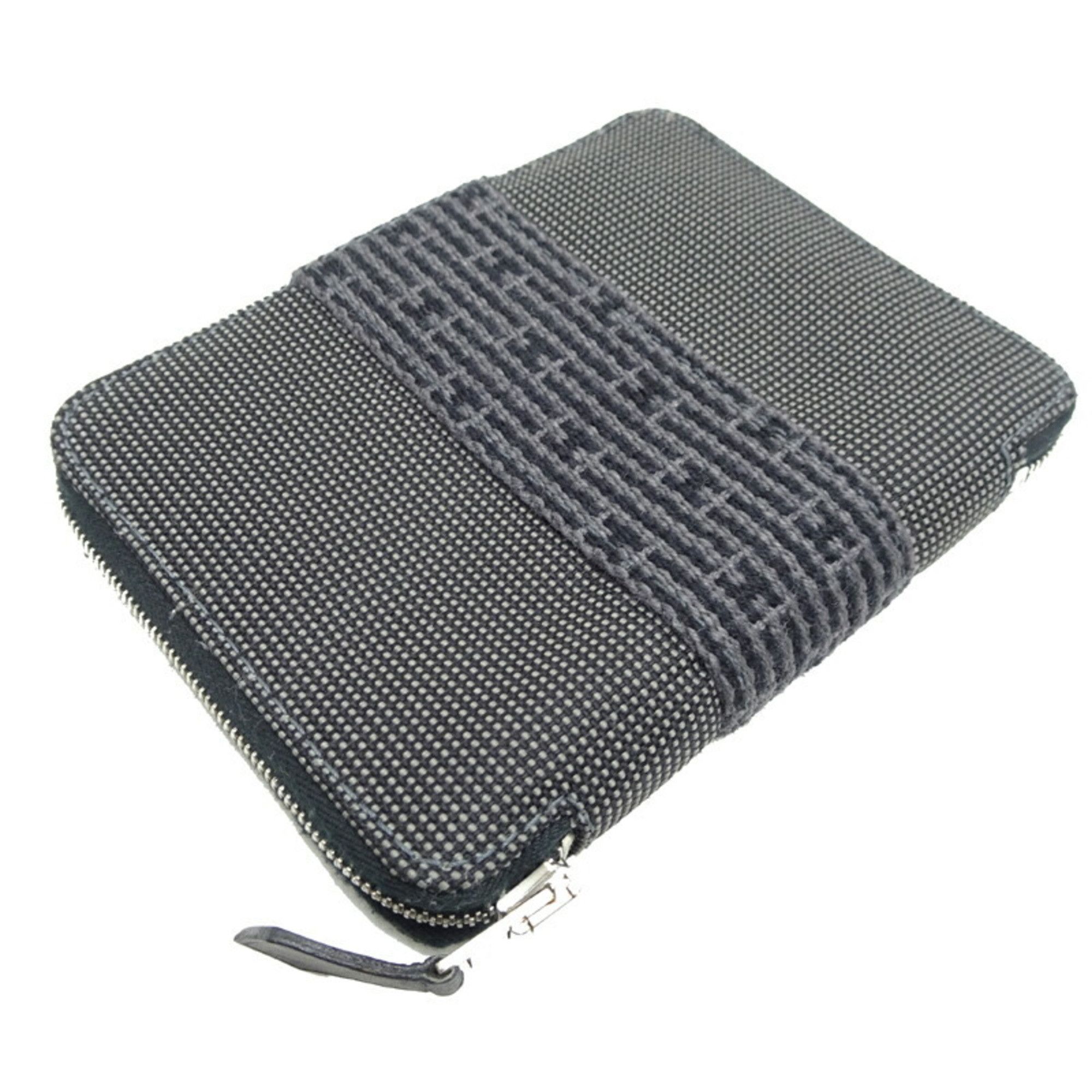 Hermes Hermes Air Line Purse PM Men's Bi-fold Wallet Polyester Grey Size ONE SIZE - 4 Thumbnail