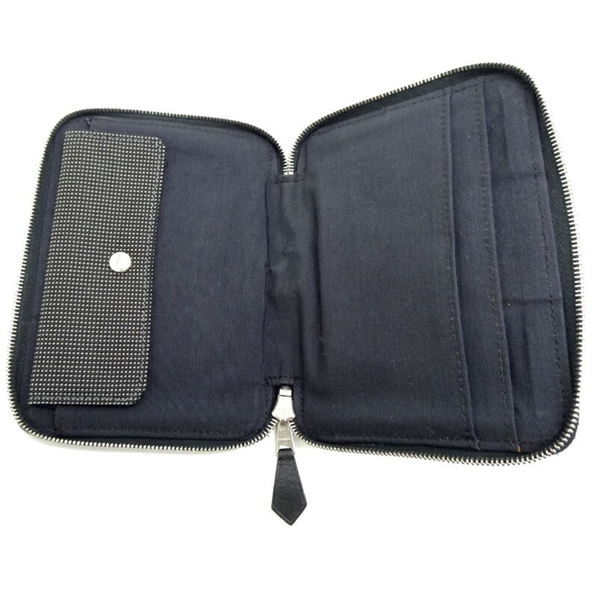 Hermes Hermes Air Line Purse PM Men's Bi-fold Wallet Polyester Grey Size ONE SIZE - 3 Thumbnail