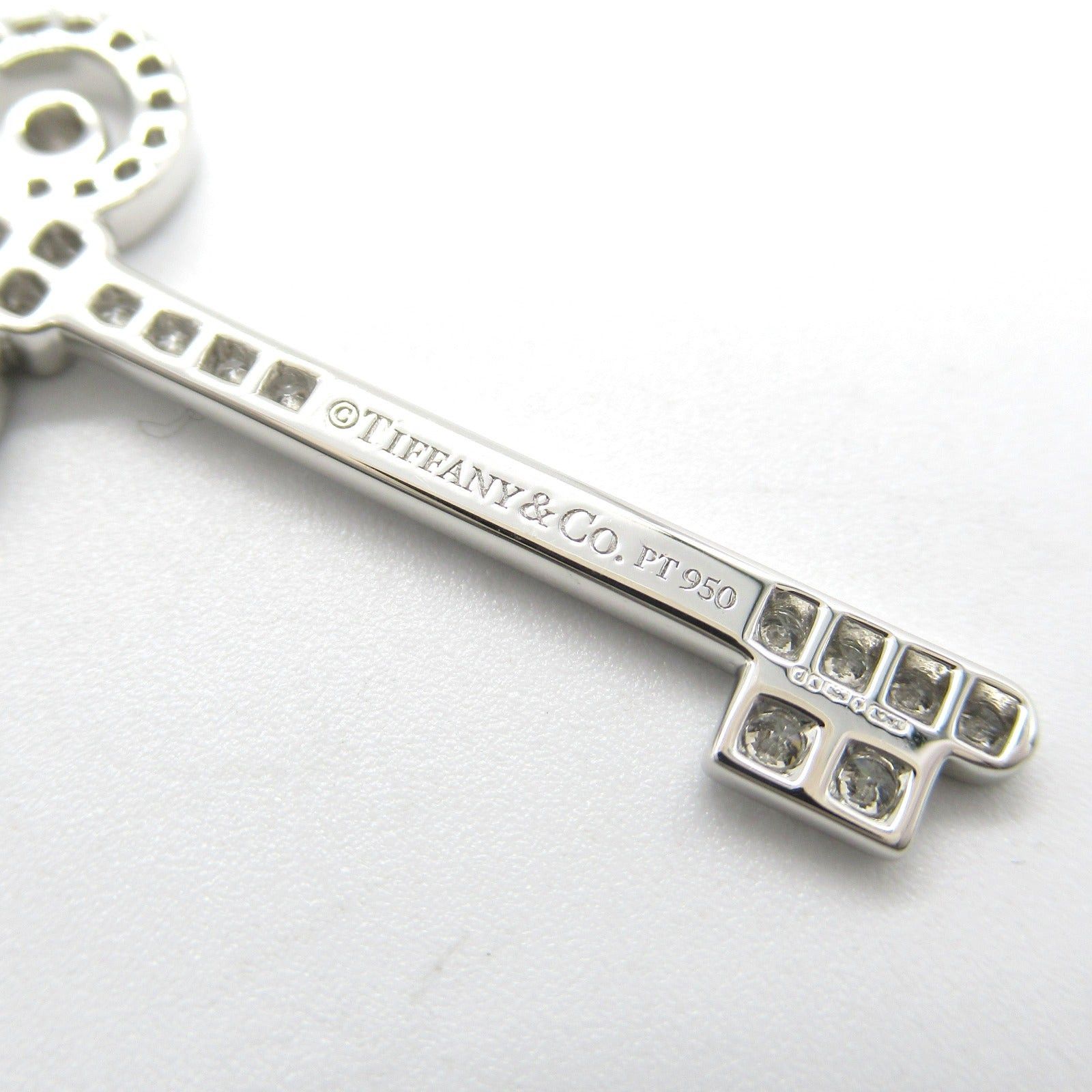 Tiffany & Co. Tiffany Co Key Necklace Pt950 Platinum Diamond Clear Size ONE SIZE - 6 Thumbnail