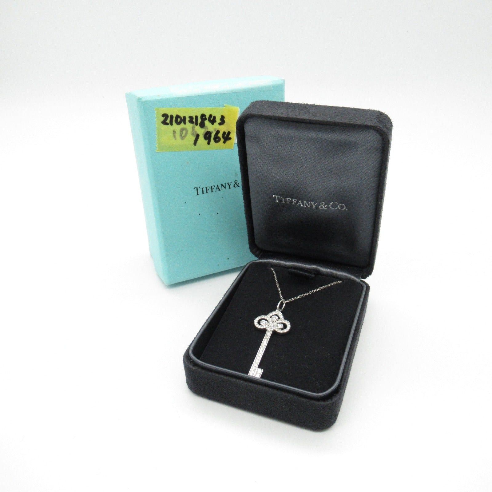 Tiffany & Co. Tiffany Co Key Necklace Pt950 Platinum Diamond Clear Size ONE SIZE - 7 Thumbnail