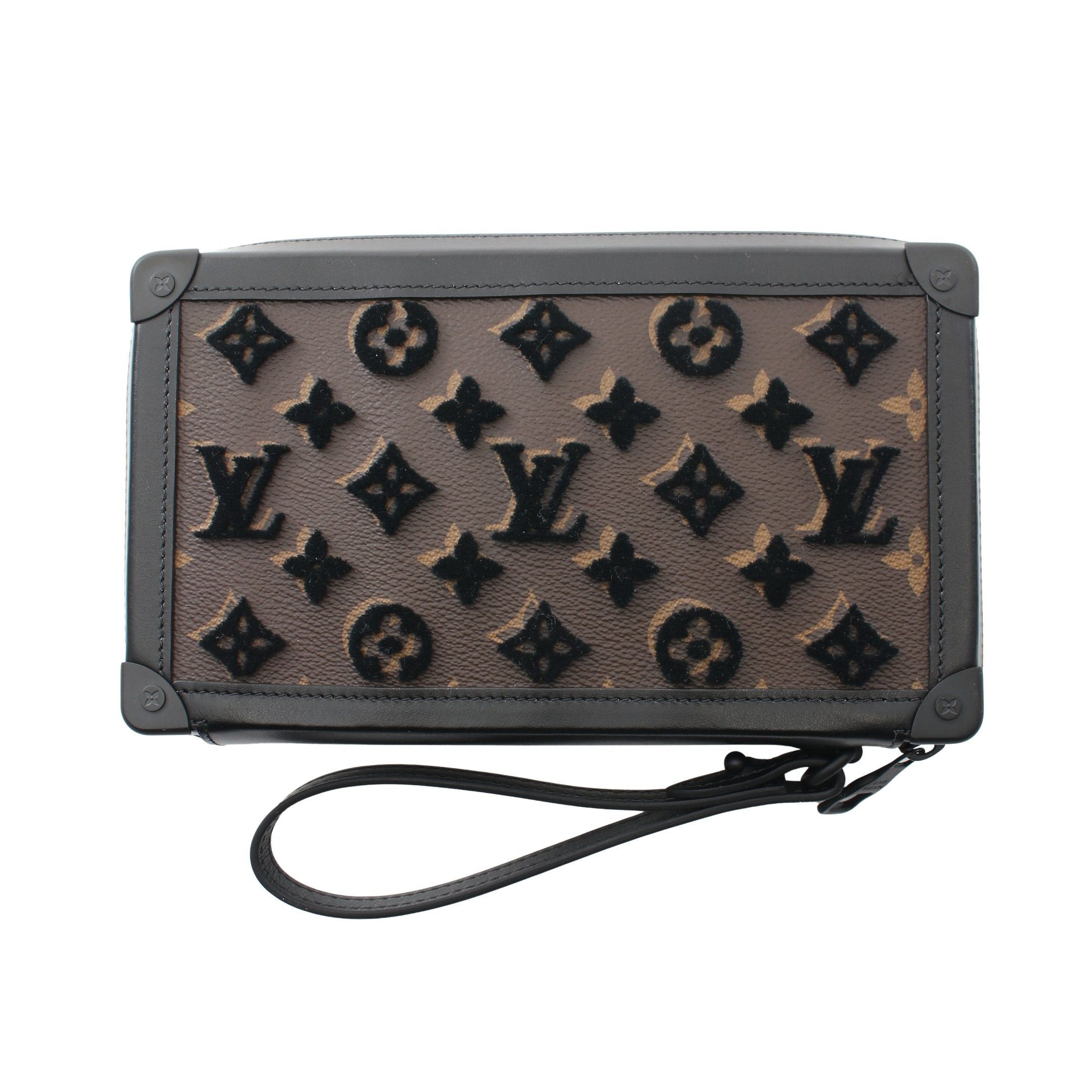 Louis Vuitton Louis Vuitton Soft Trunk Clutch Monogram Taffeta Bag Leather Brown Black Size ONE SIZE - 2 Thumbnail