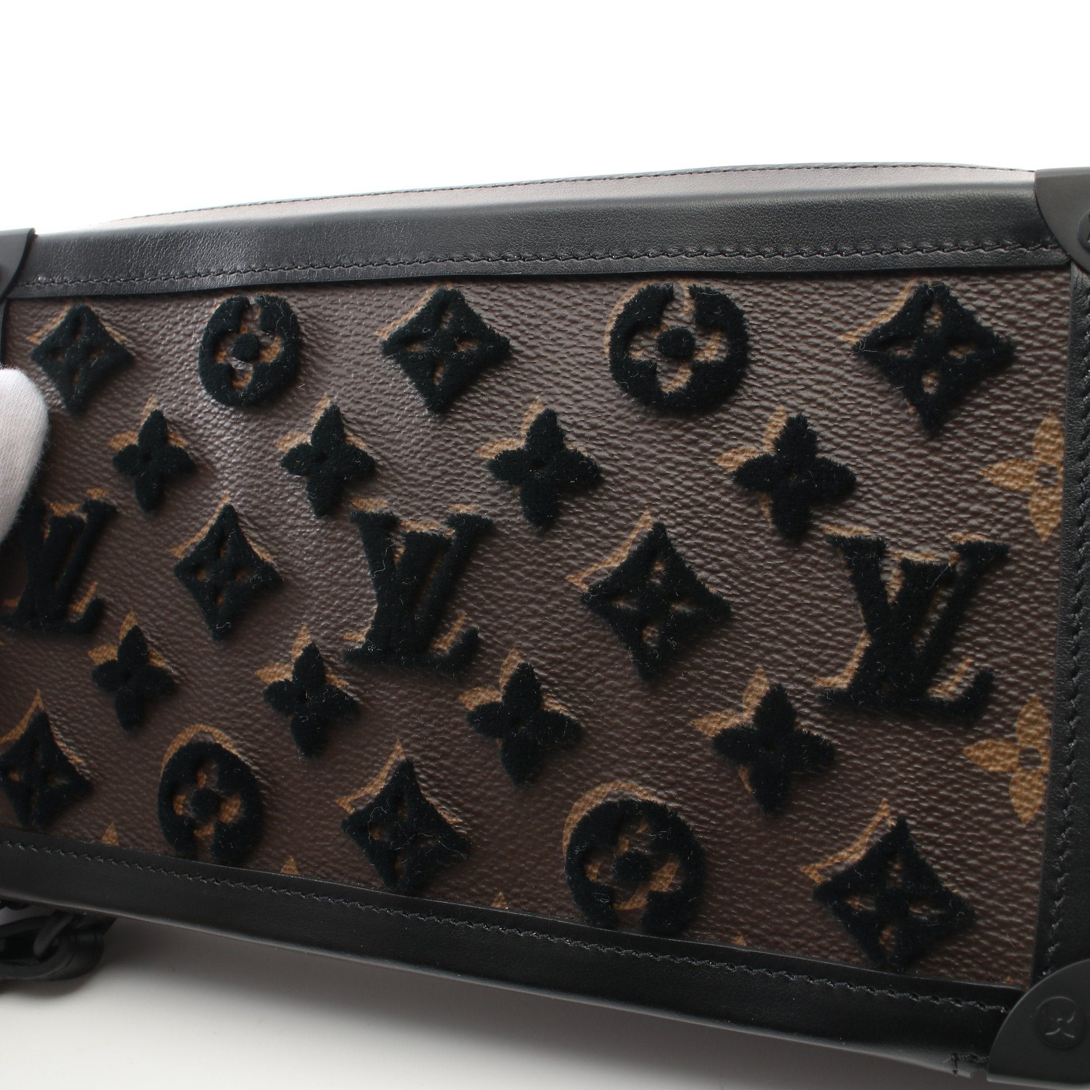 Louis Vuitton Louis Vuitton Soft Trunk Clutch Monogram Taffeta Bag Leather Brown Black Size ONE SIZE - 7 Thumbnail