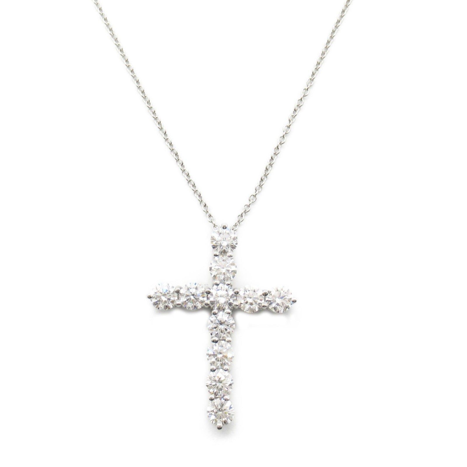 Tiffany & Co. Tiffany Co Large Cloth Necklace Pt950 Platinum Diamond Clear Size ONE SIZE - 2 Thumbnail