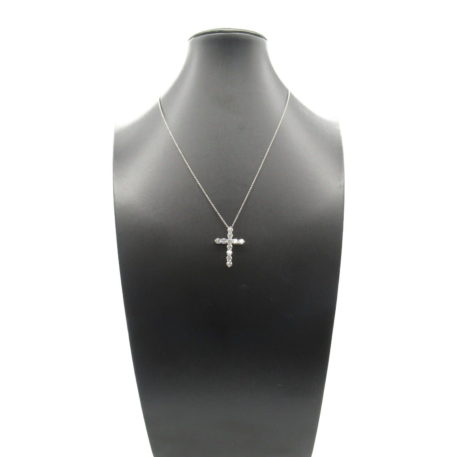 Tiffany & Co. Tiffany Co Large Cloth Necklace Pt950 Platinum Diamond Clear Size ONE SIZE - 9 Thumbnail
