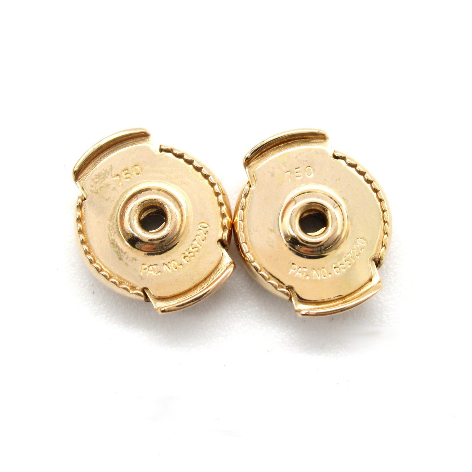 Hermes Hermes Exlibris Hoop Earrings K18Pg (Pink Gold) Diamond Gold Size ONE SIZE - 5 Thumbnail