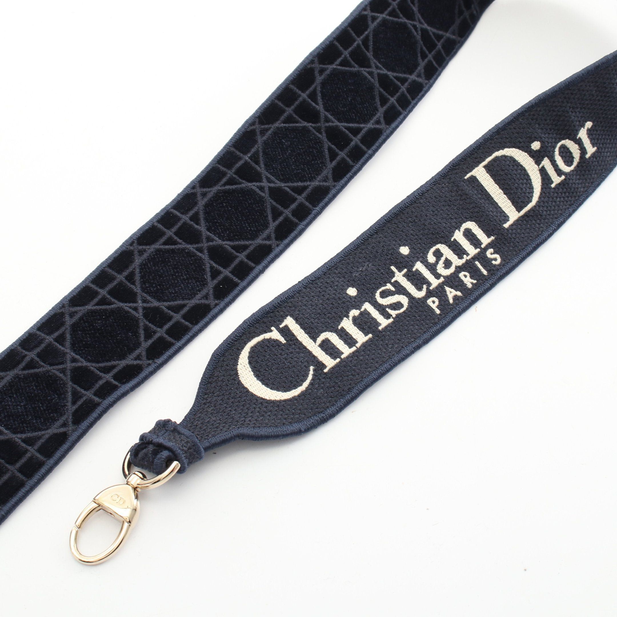 Dior Dior Lady Medium Handbag Velor Navy Multicolor Size ONE SIZE - 12 Thumbnail