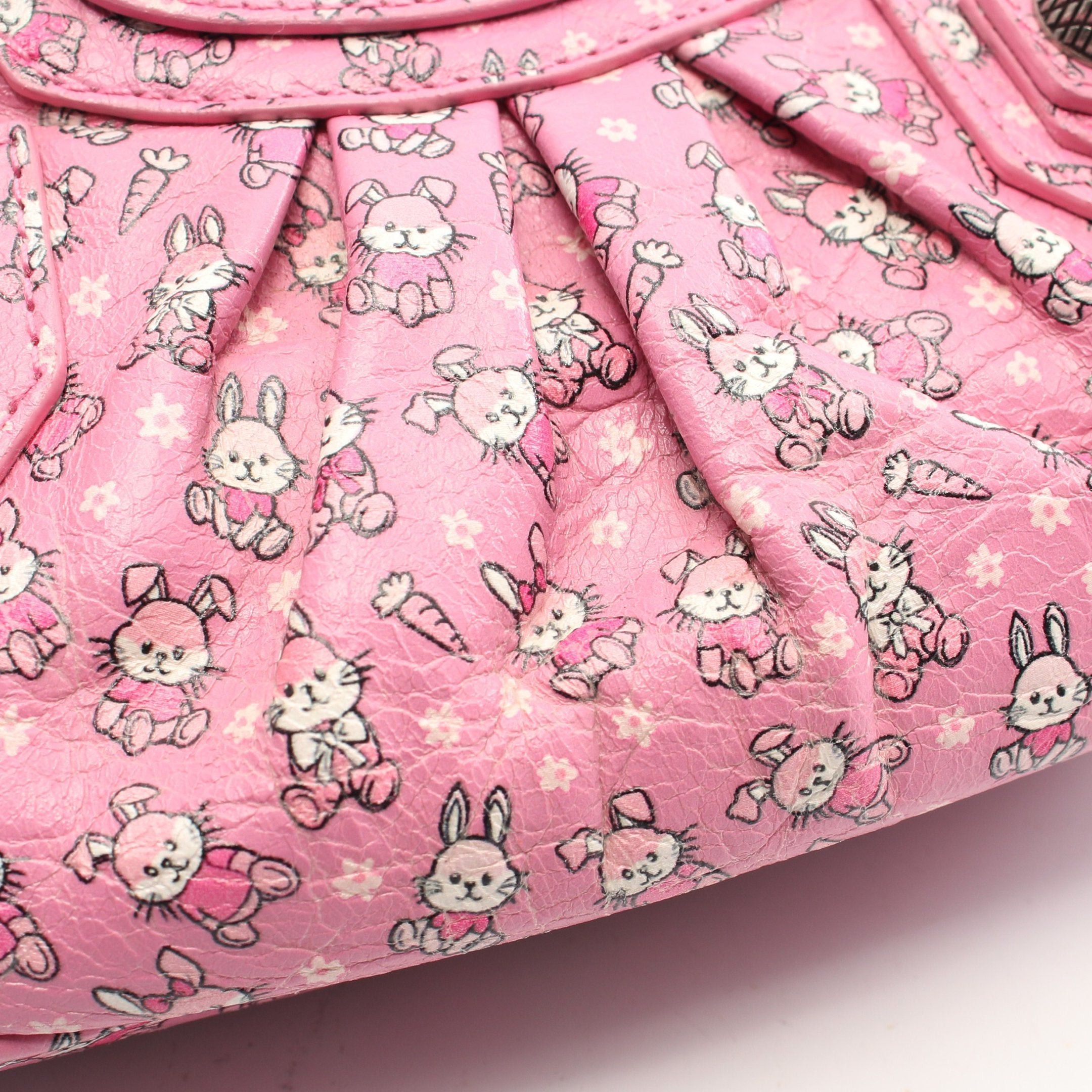 Balenciaga Balenciaga Le Cagole Mini Cagoule Chain Handbag Rabbit Leather Pink Size ONE SIZE - 5 Thumbnail