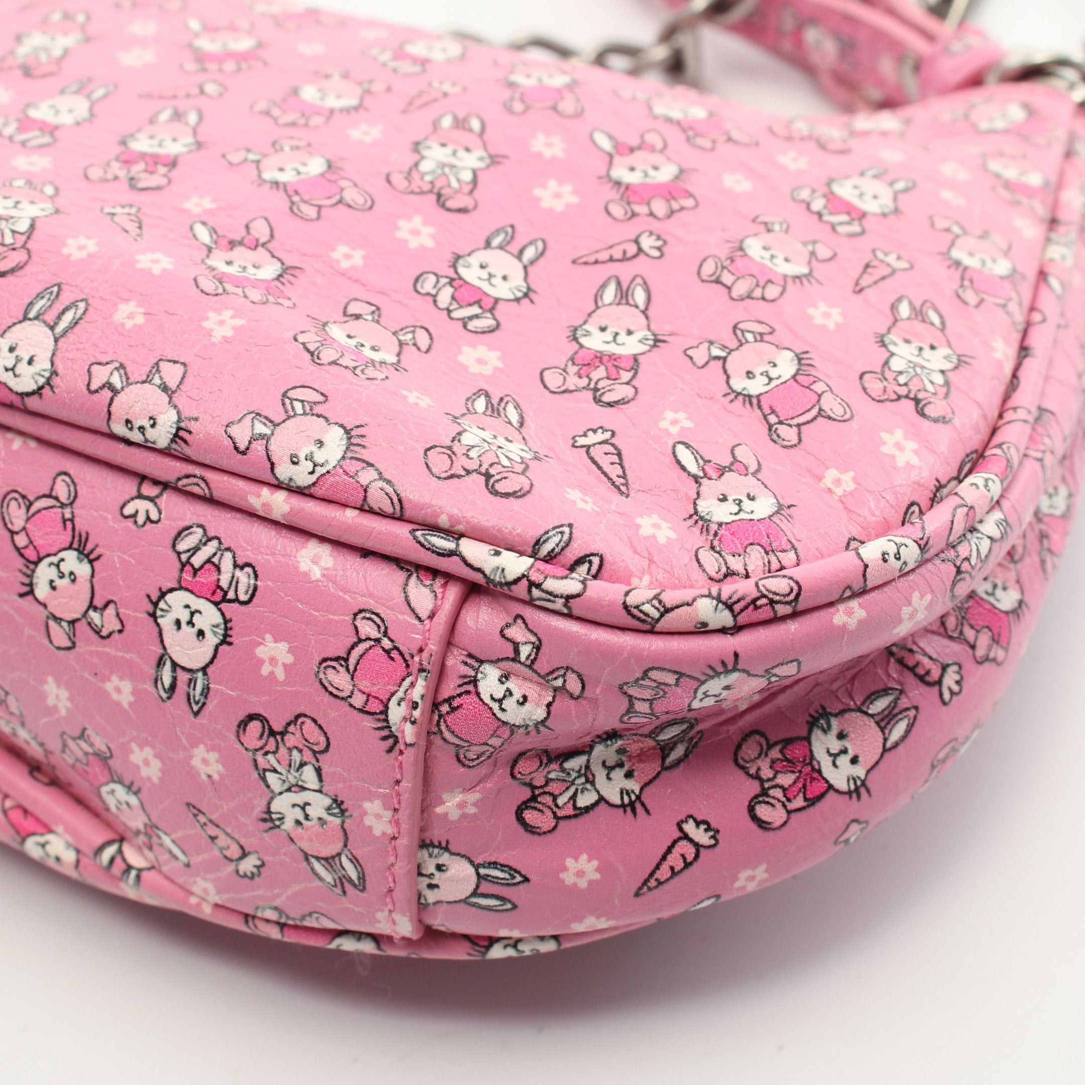 Balenciaga Balenciaga Le Cagole Mini Cagoule Chain Handbag Rabbit Leather Pink Size ONE SIZE - 9 Thumbnail