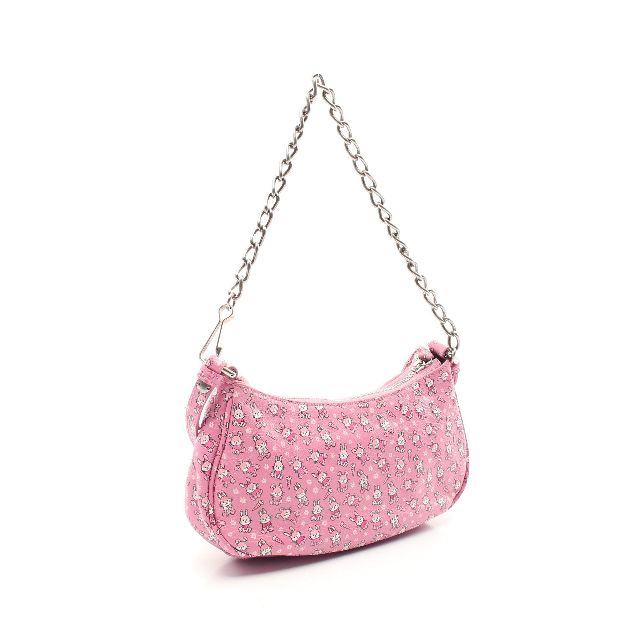 Balenciaga Balenciaga Le Cagole Mini Cagoule Chain Handbag Rabbit Leather Pink Size ONE SIZE - 2 Thumbnail