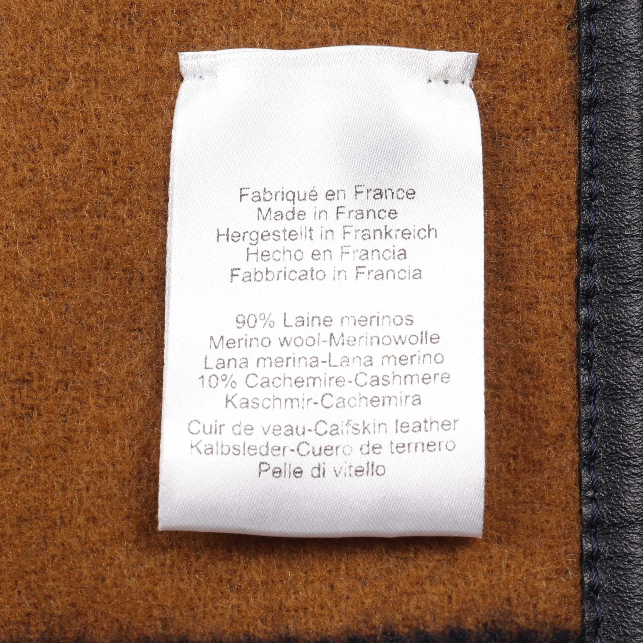 Hermes Hermes Highland Cape Poncho Wool Cashmere Navy Beige Fringe Reversible Size ONE SIZE - 5 Thumbnail
