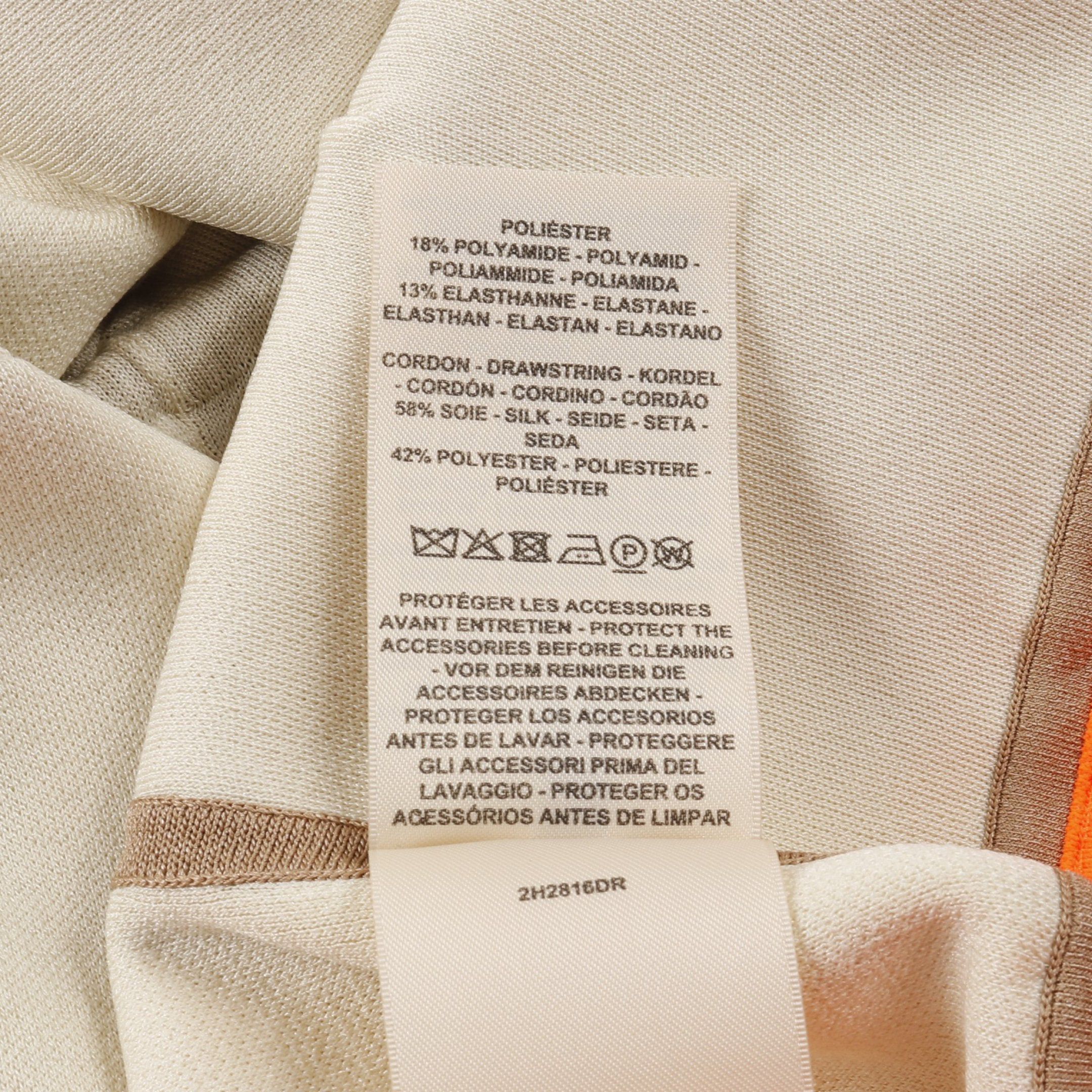 Hermes Hermes Jungle Love Twill Laine Zip Up Jacket Silk Beige Orange Size ONE SIZE - 5 Thumbnail