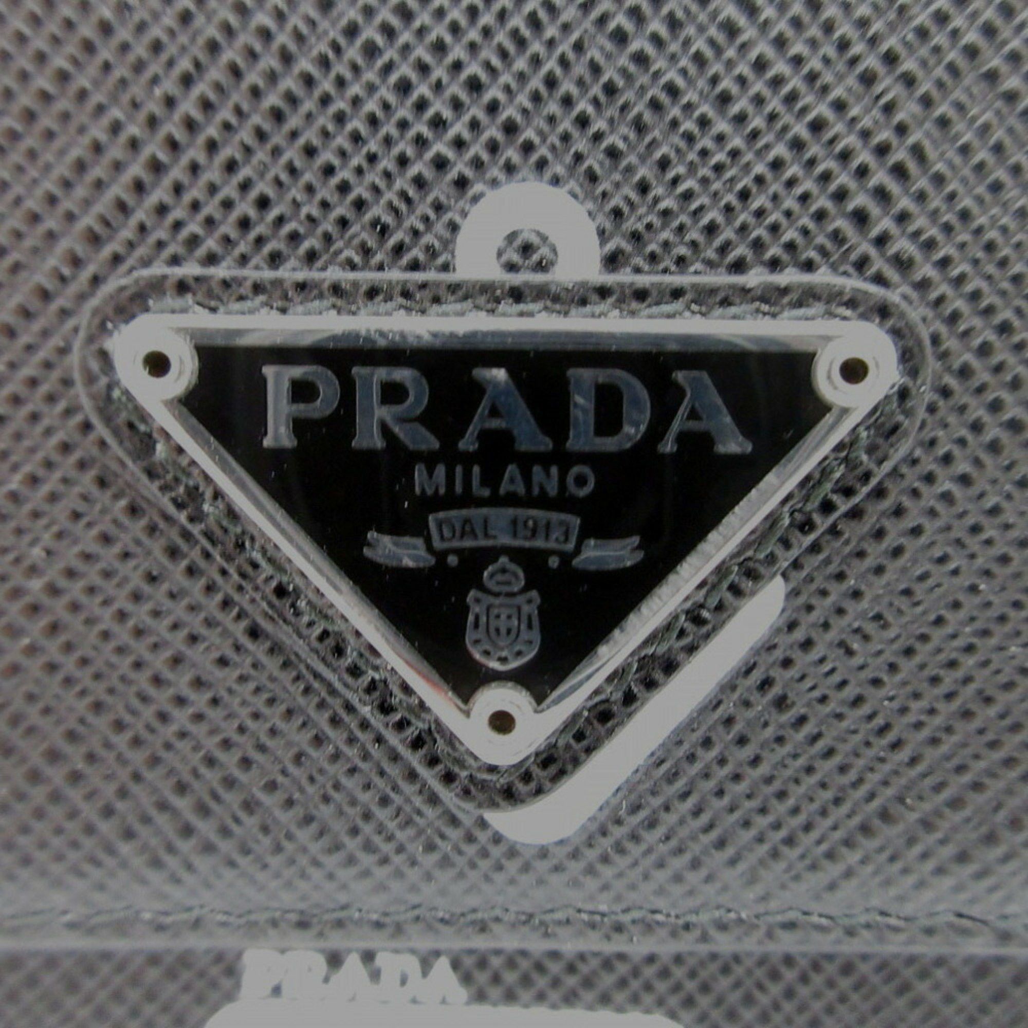 Prada Prada Smartphone Shoulder Bag Seagull Anchor Triangle Plate Leather/Saffiano Leather Black 0090PRADA Size ONE SIZE - 7 Thumbnail