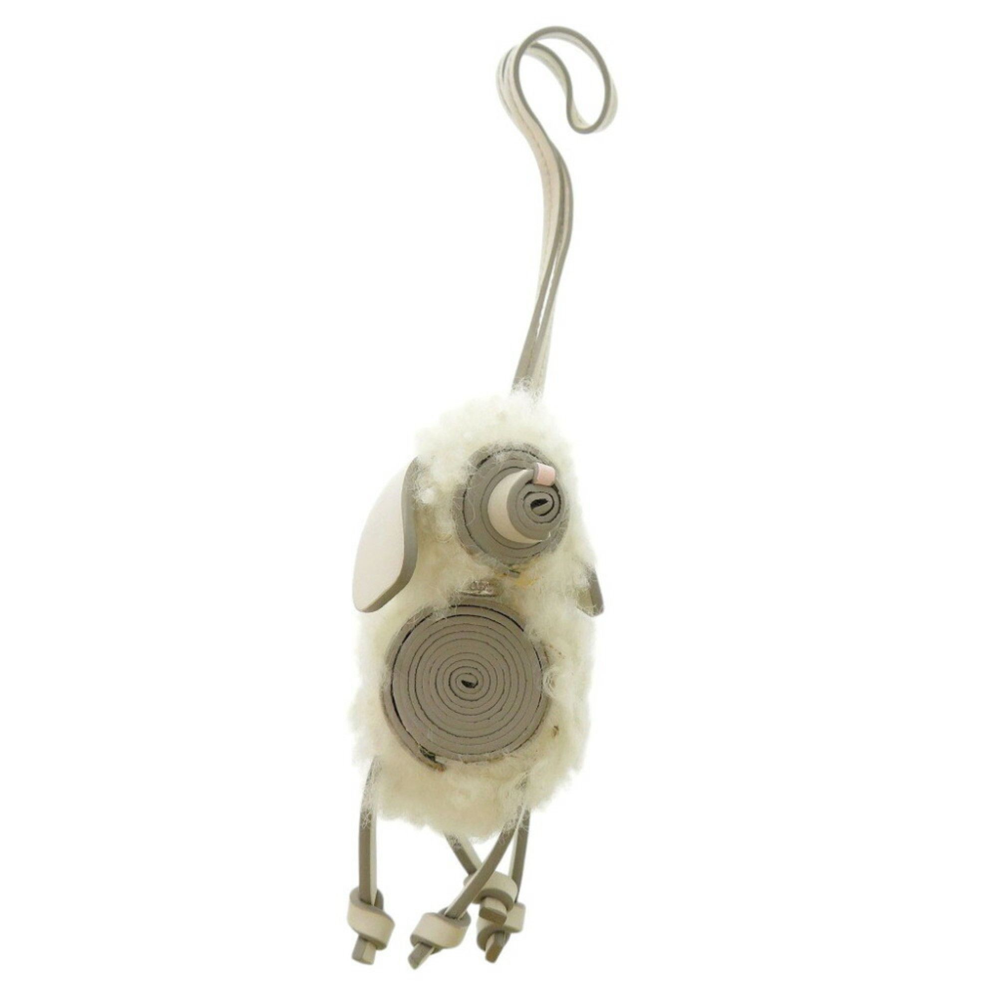 Tod's Tod's Poodle Design Leather Mouton White Bag Charm Keychain 1841TOD'S Size ONE SIZE - 4 Thumbnail