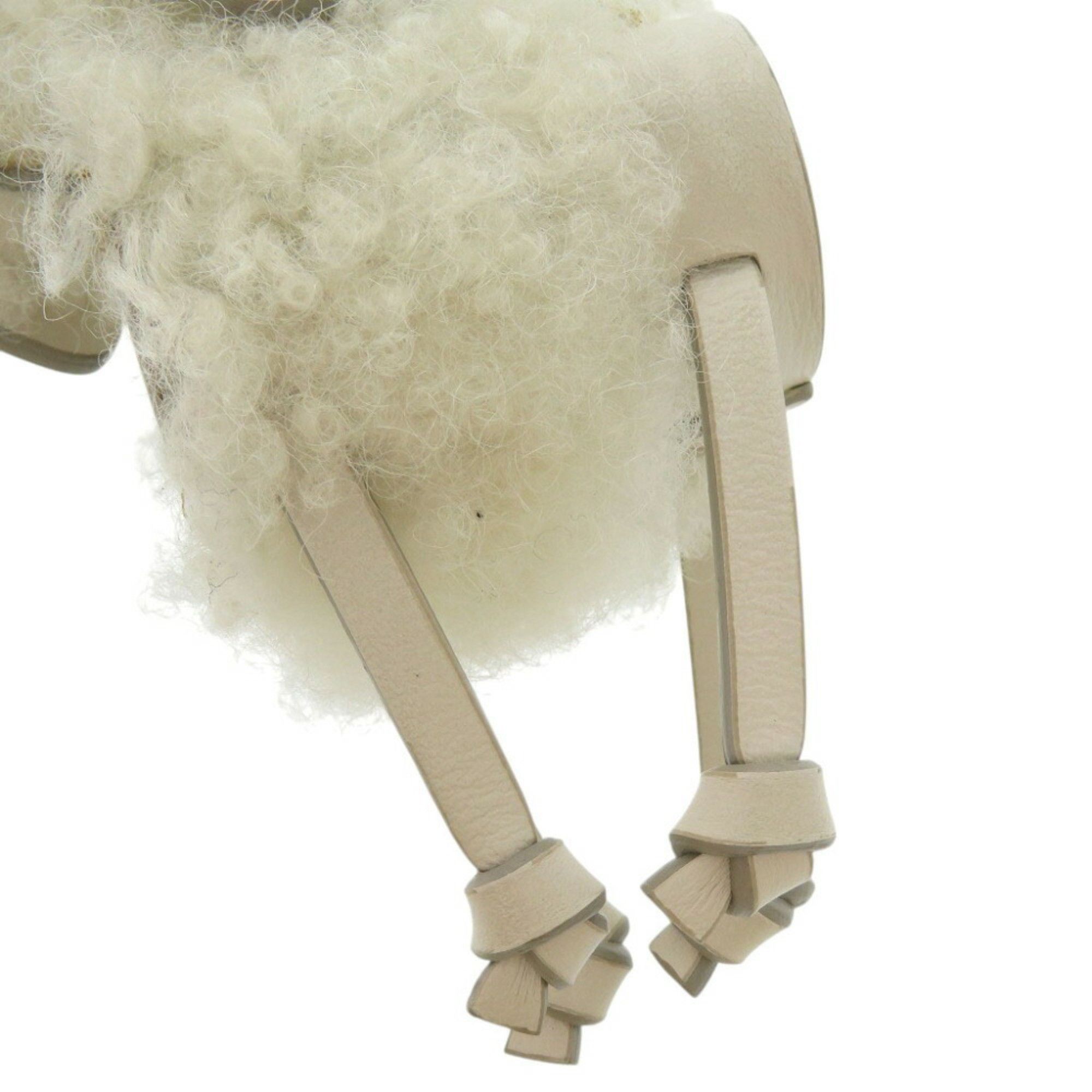 Tod's Tod's Poodle Design Leather Mouton White Bag Charm Keychain 1841TOD'S Size ONE SIZE - 9 Thumbnail