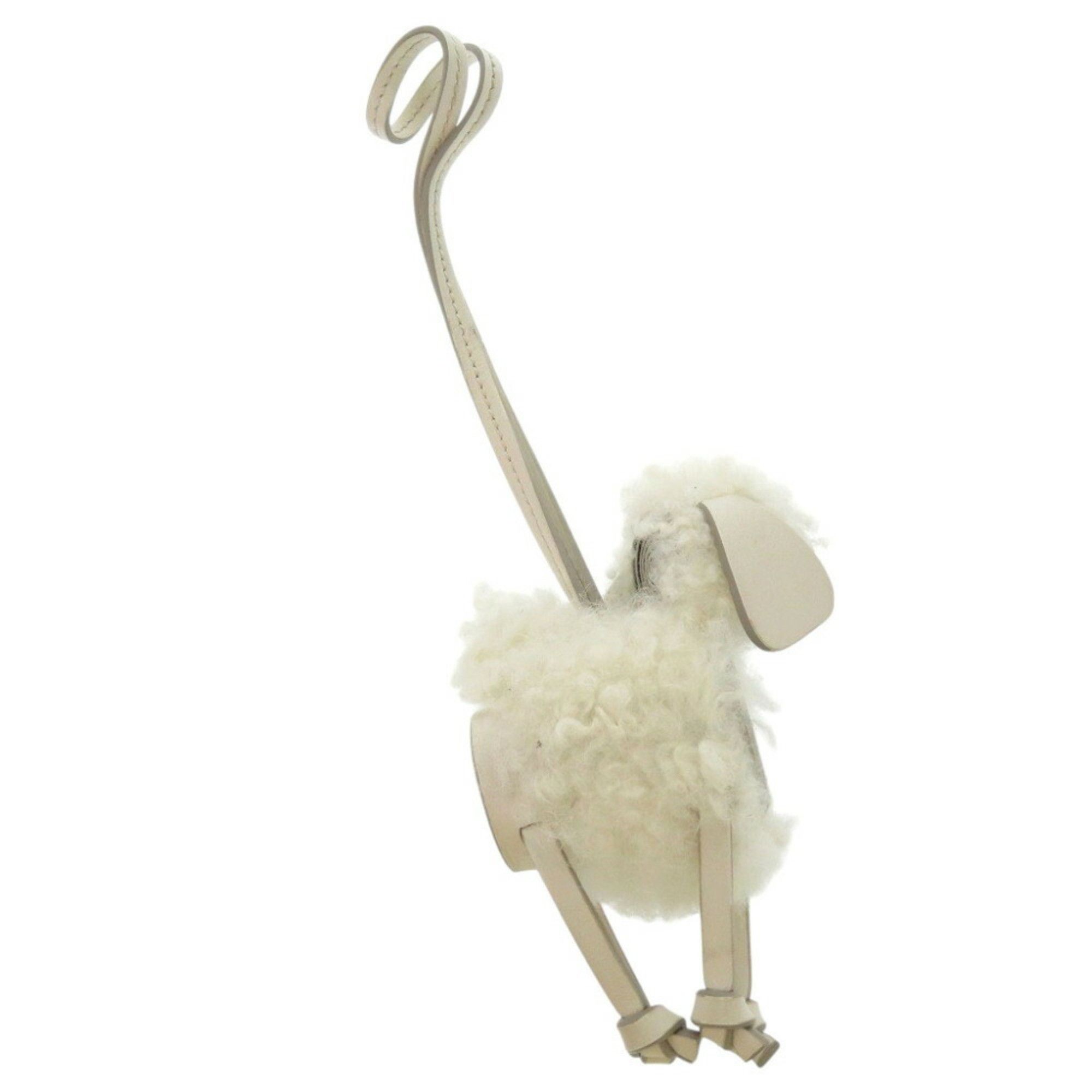 Tod's Tod's Poodle Design Leather Mouton White Bag Charm Keychain 1841TOD'S Size ONE SIZE - 3 Thumbnail
