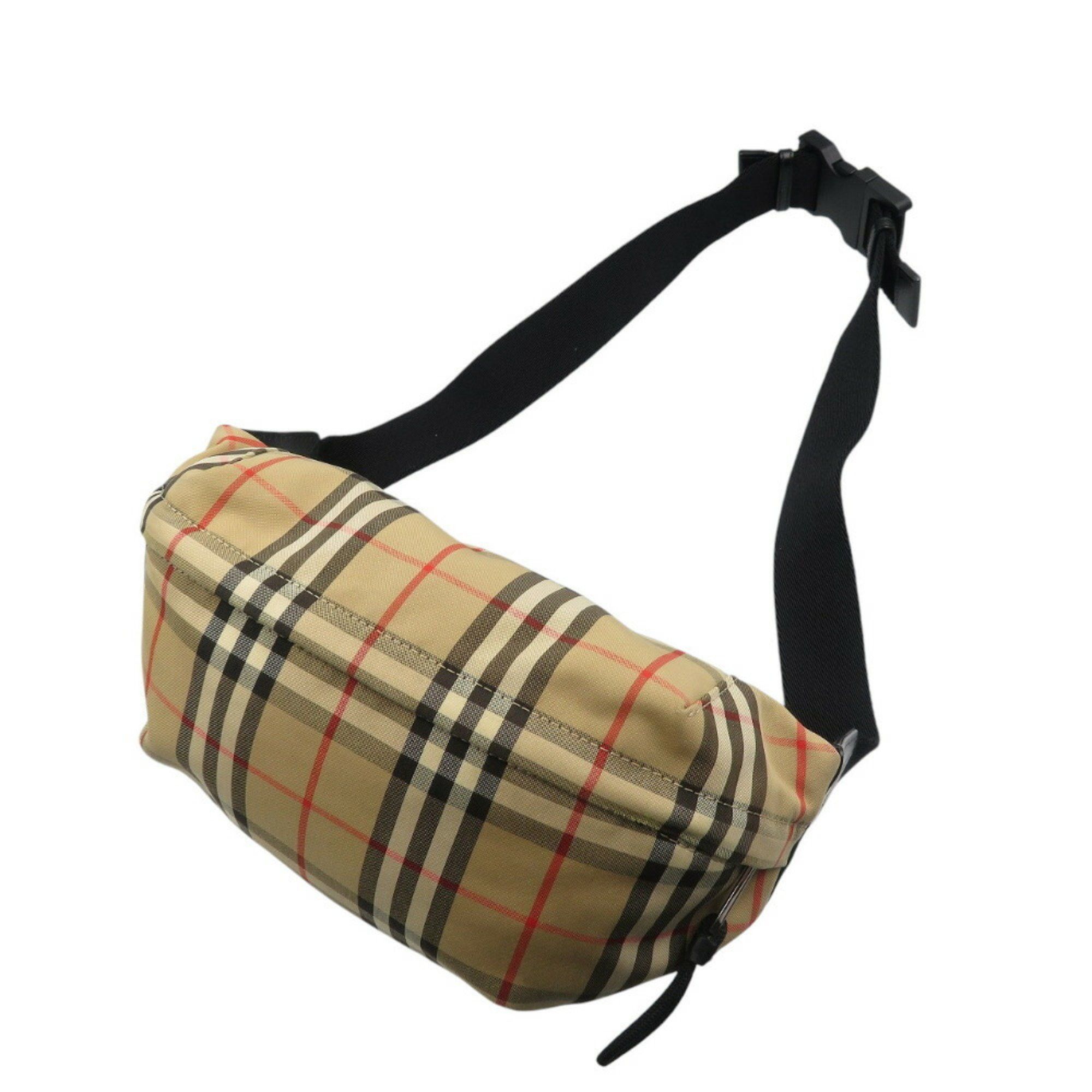 Burberry Burberry Nova Check Cotton Polyester Brown Body Bag Waist Pouch 1397BURBERRY Size ONE SIZE - 4 Thumbnail