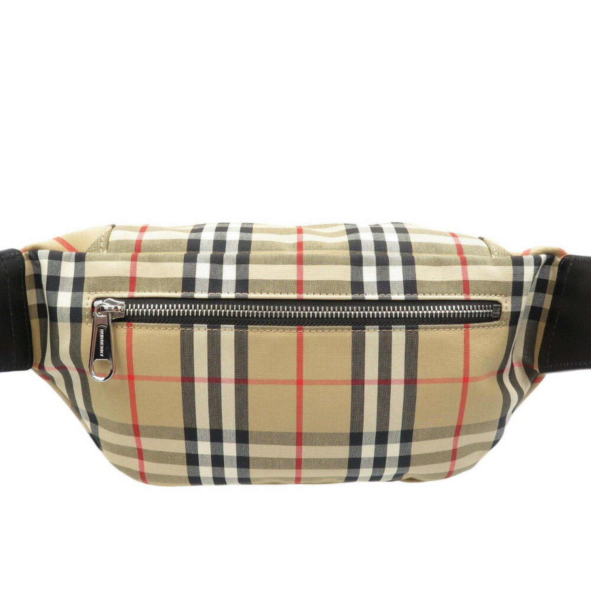 Burberry Burberry Nova Check Cotton Polyester Brown Body Bag Waist Pouch 1397BURBERRY Size ONE SIZE - 3 Thumbnail
