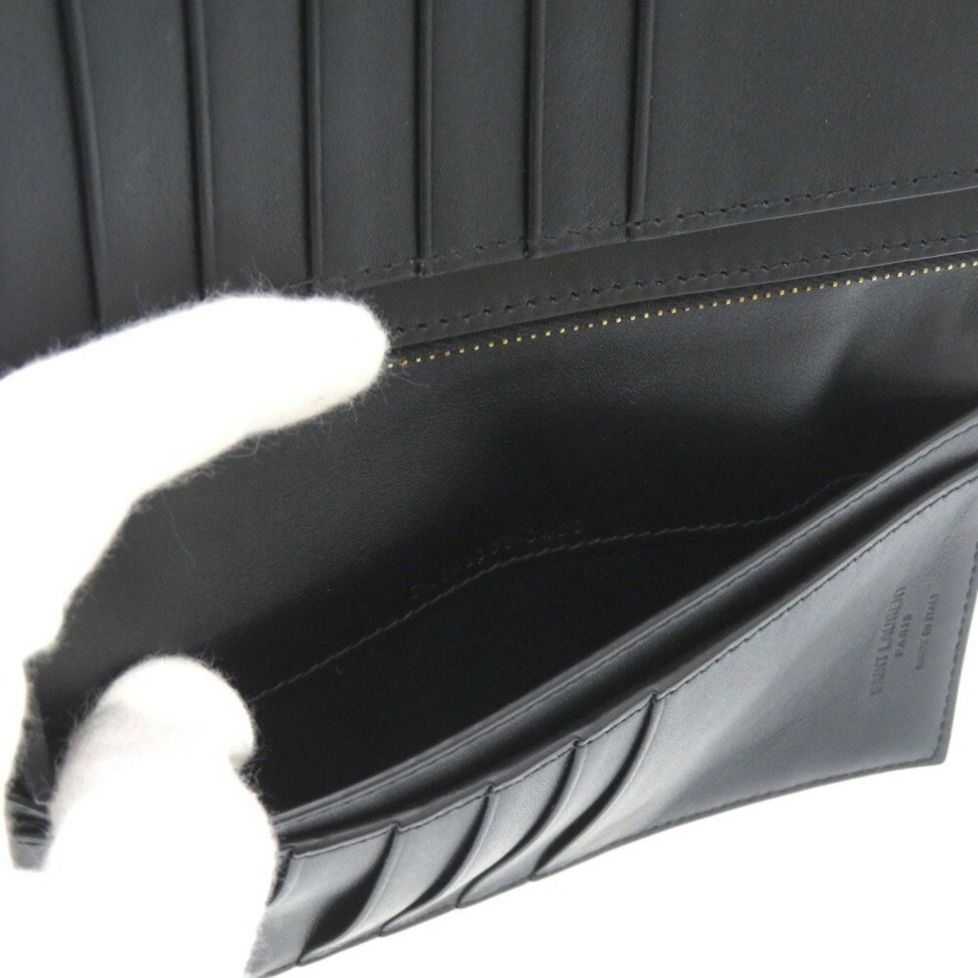 Saint Laurent Paris Yves Saint Laurent Paris Continental Wallet with Coin Purse Long 396308 H3Z2W 1000 Leather Black 1180SAINT LAURENT PARIS Size ONE SIZE - 5 Thumbnail
