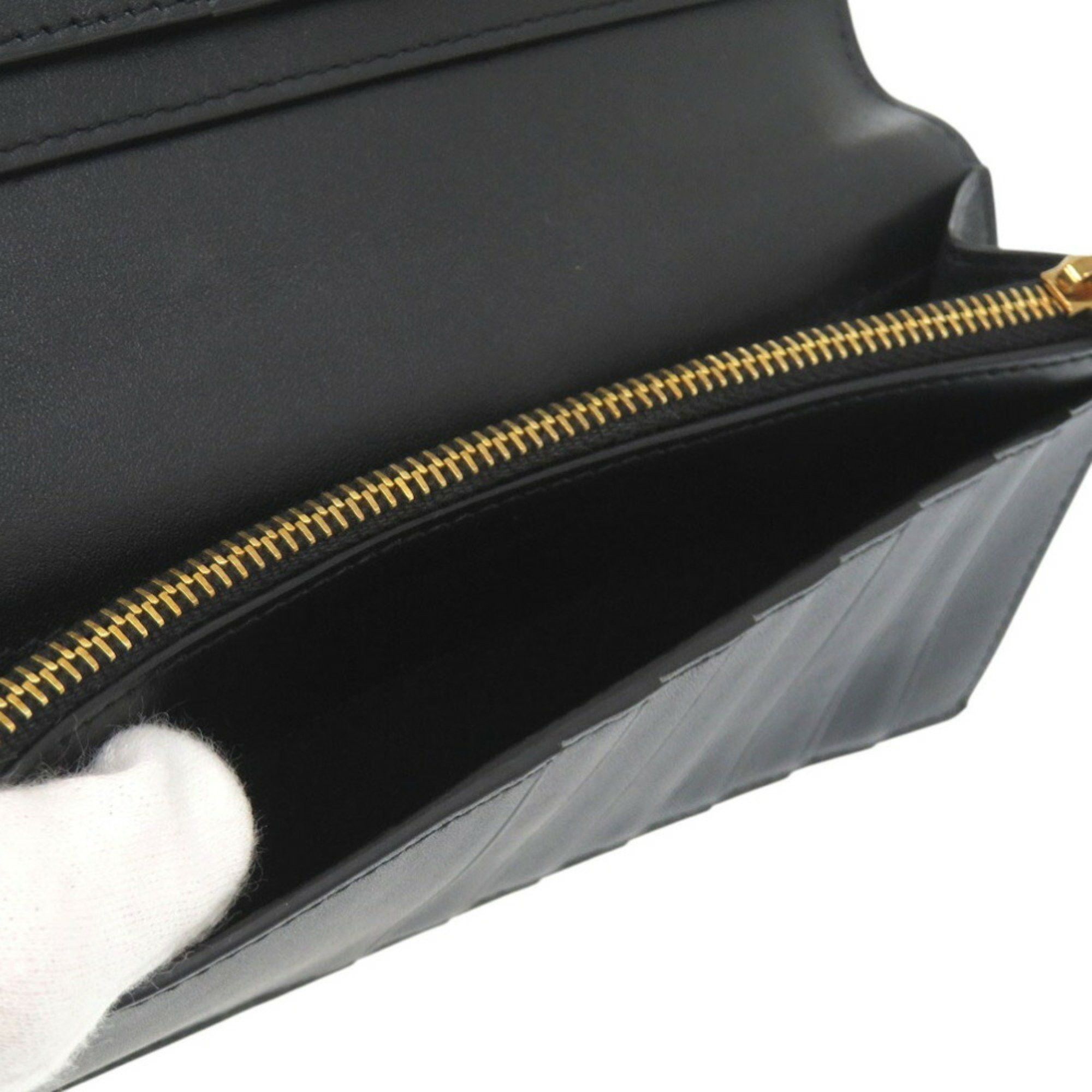 Saint Laurent Paris Yves Saint Laurent Paris Continental Wallet with Coin Purse Long 396308 H3Z2W 1000 Leather Black 1180SAINT LAURENT PARIS Size ONE SIZE - 7 Thumbnail