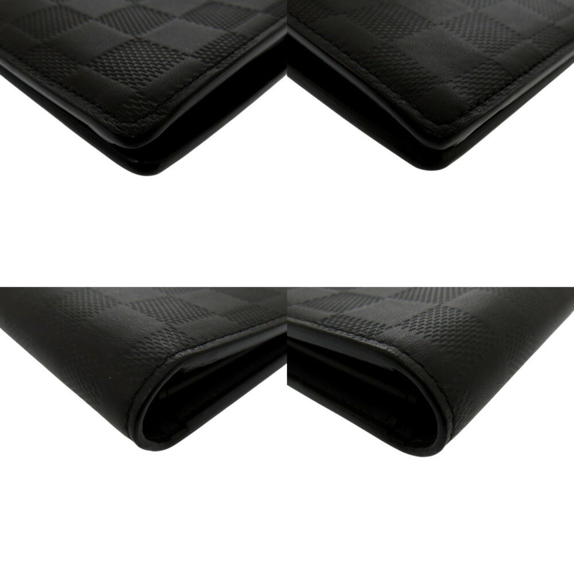 Louis Vuitton Louis Vuitton Portefeuille Brazza Damier N63010 Infini Black Long Wallet Size ONE SIZE - 4 Thumbnail