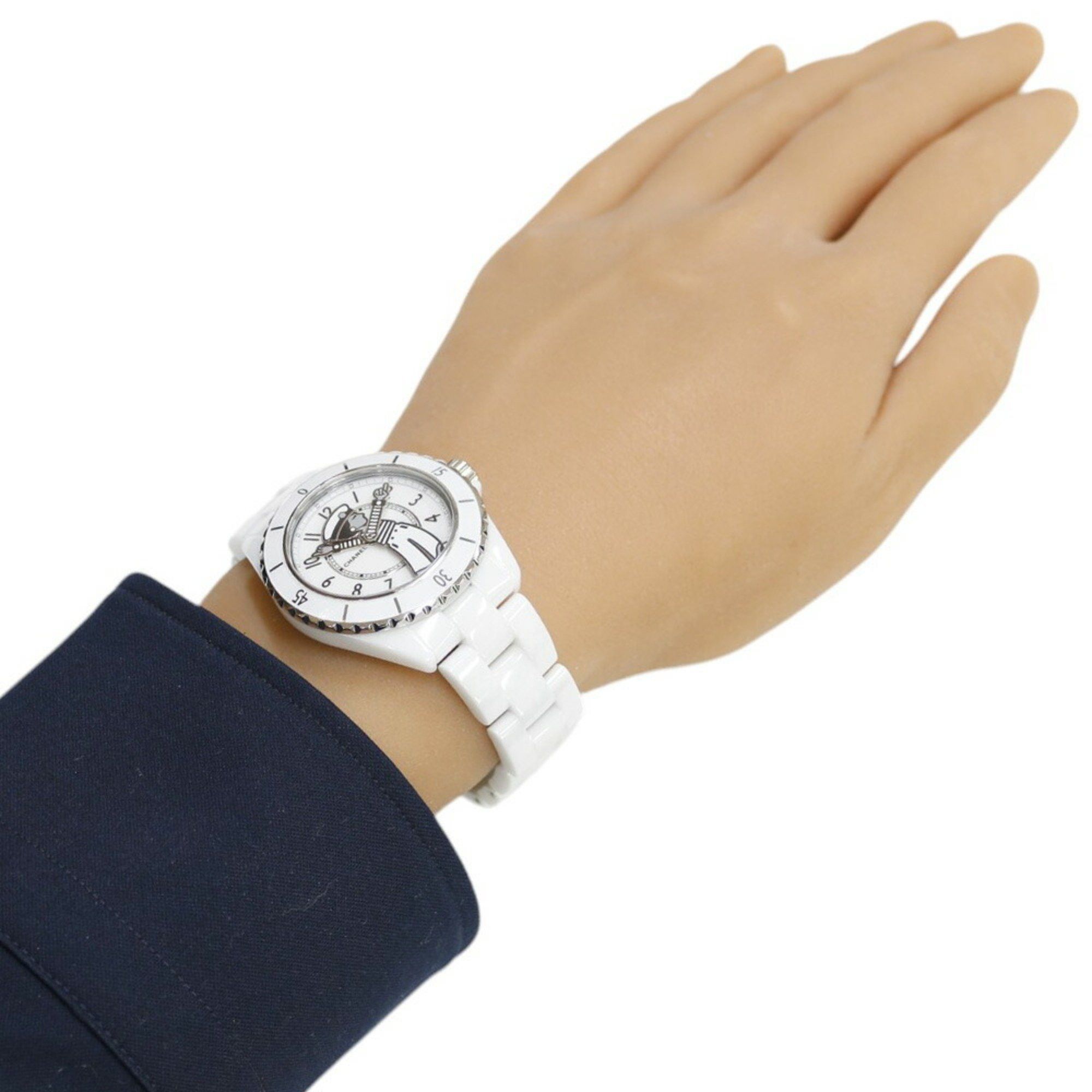 Chanel Chanel Mademoiselle J12 La Pausa Watch, White Ceramic H7481, Automatic, Men's, CHANEL, Manufacturer's, Overhauled Size ONE SIZE - 2 Thumbnail
