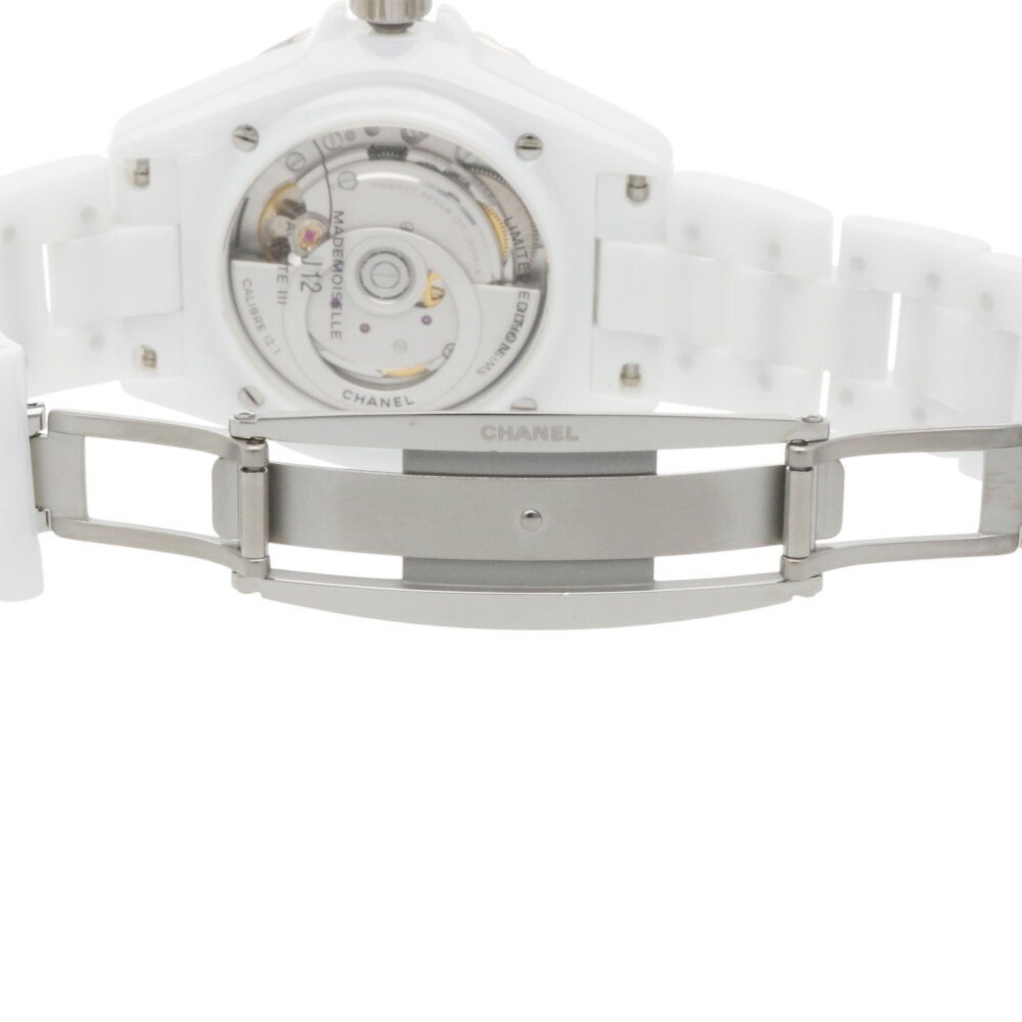 Chanel Chanel Mademoiselle J12 La Pausa Watch, White Ceramic H7481, Automatic, Men's, CHANEL, Manufacturer's, Overhauled Size ONE SIZE - 9 Thumbnail