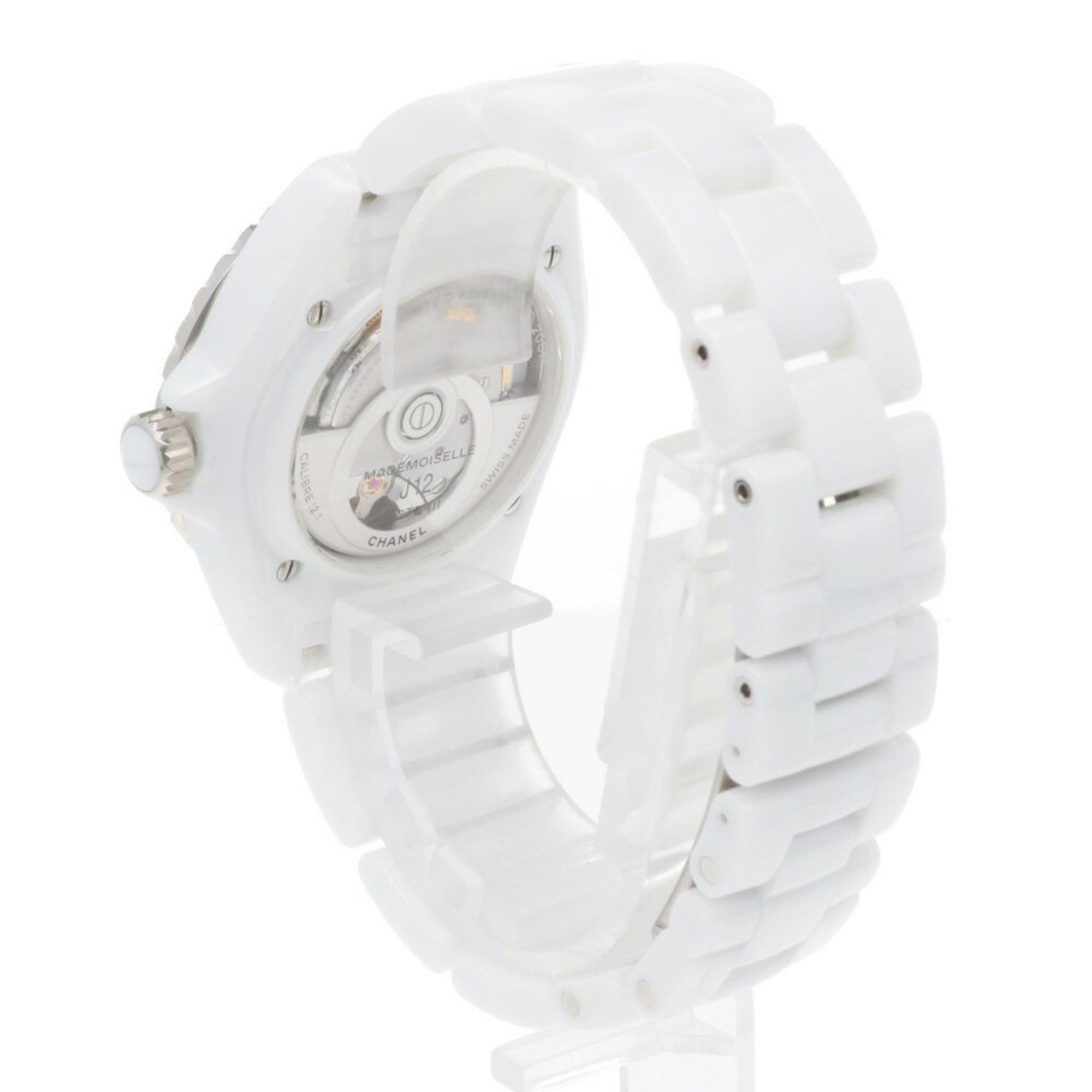 Chanel Chanel Mademoiselle J12 La Pausa Watch, White Ceramic H7481, Automatic, Men's, CHANEL, Manufacturer's, Overhauled Size ONE SIZE - 5 Thumbnail