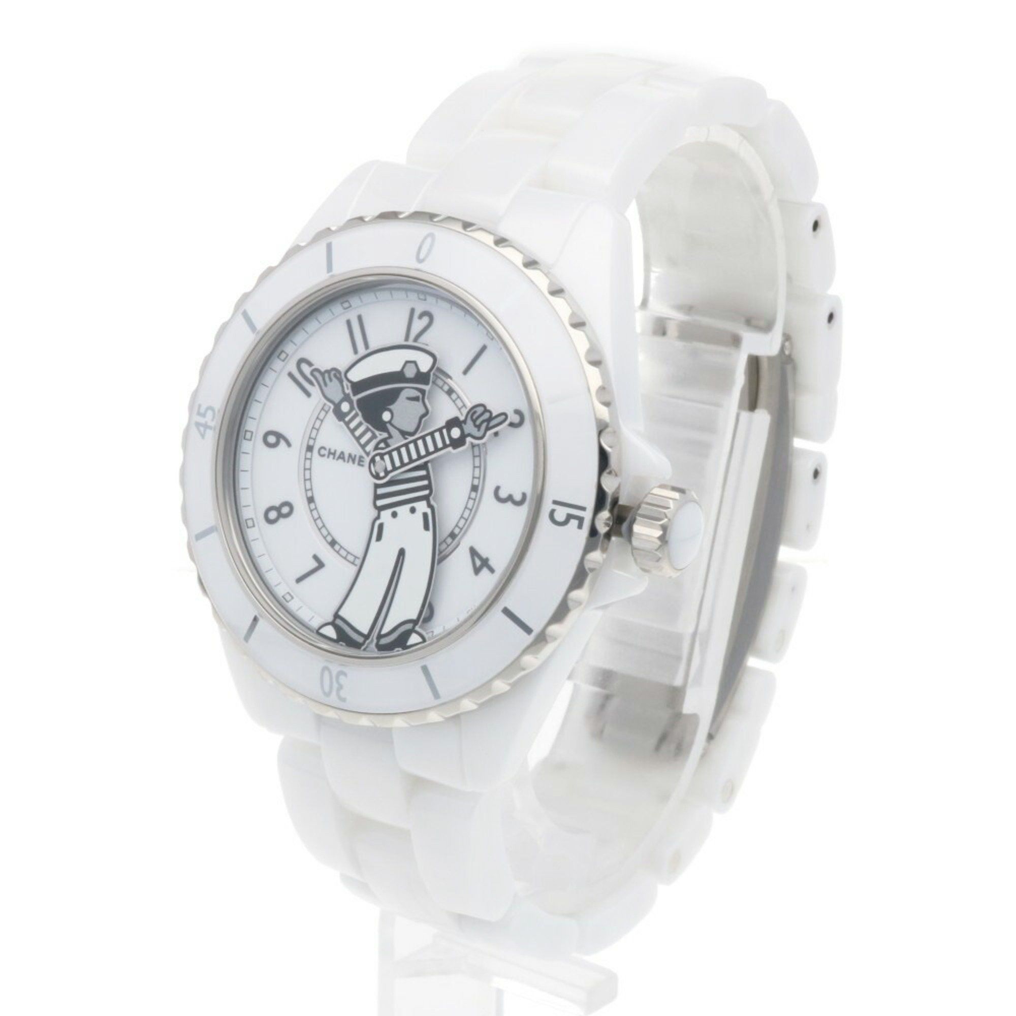Chanel Chanel Mademoiselle J12 La Pausa Watch, White Ceramic H7481, Automatic, Men's, CHANEL, Manufacturer's, Overhauled Size ONE SIZE - 3 Thumbnail