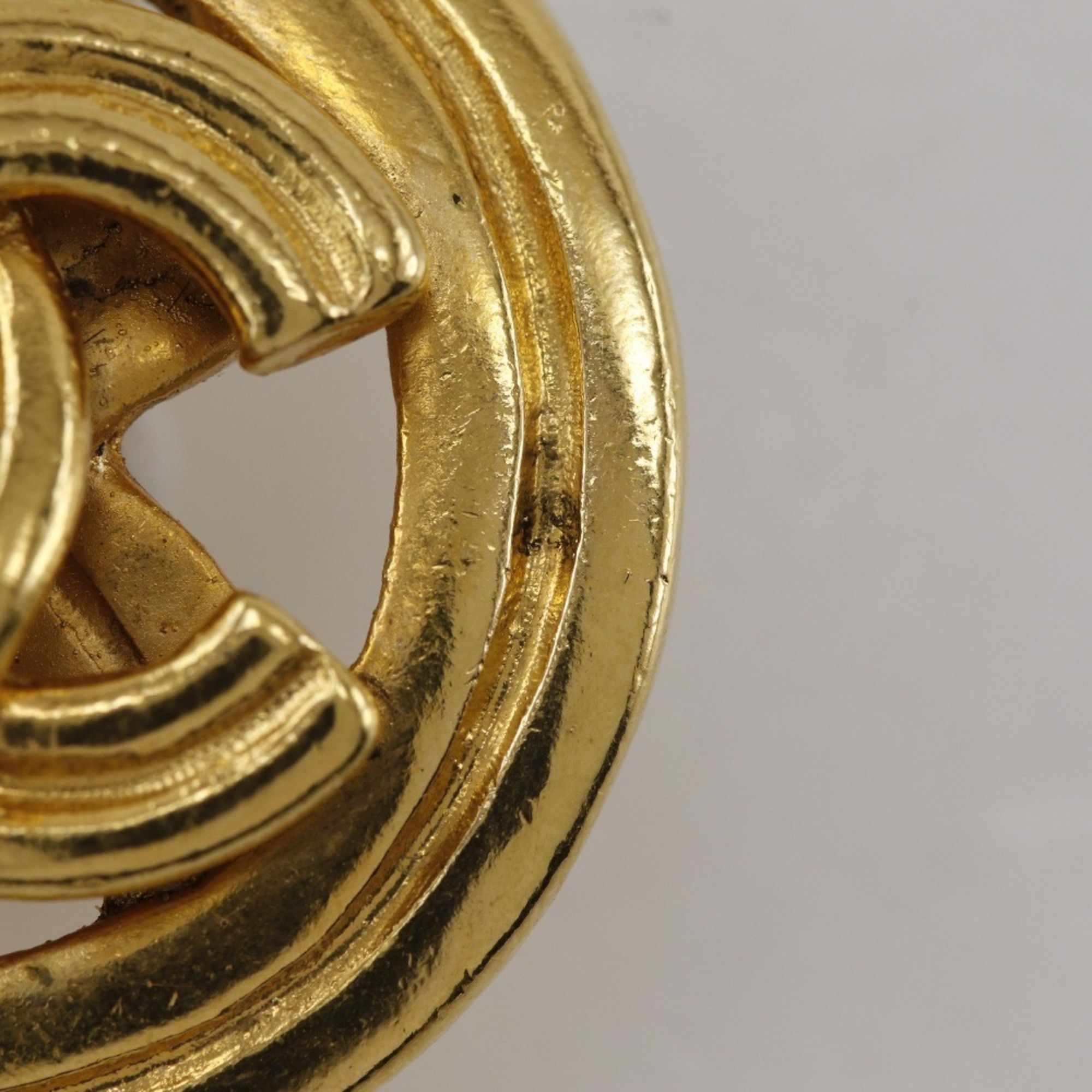 Chanel Chanel Coco Mark Earrings, Gold Plated, 1996, 96P, Approx. 11.7g, COCO Mark, Women's Size ONE SIZE - 5 Thumbnail