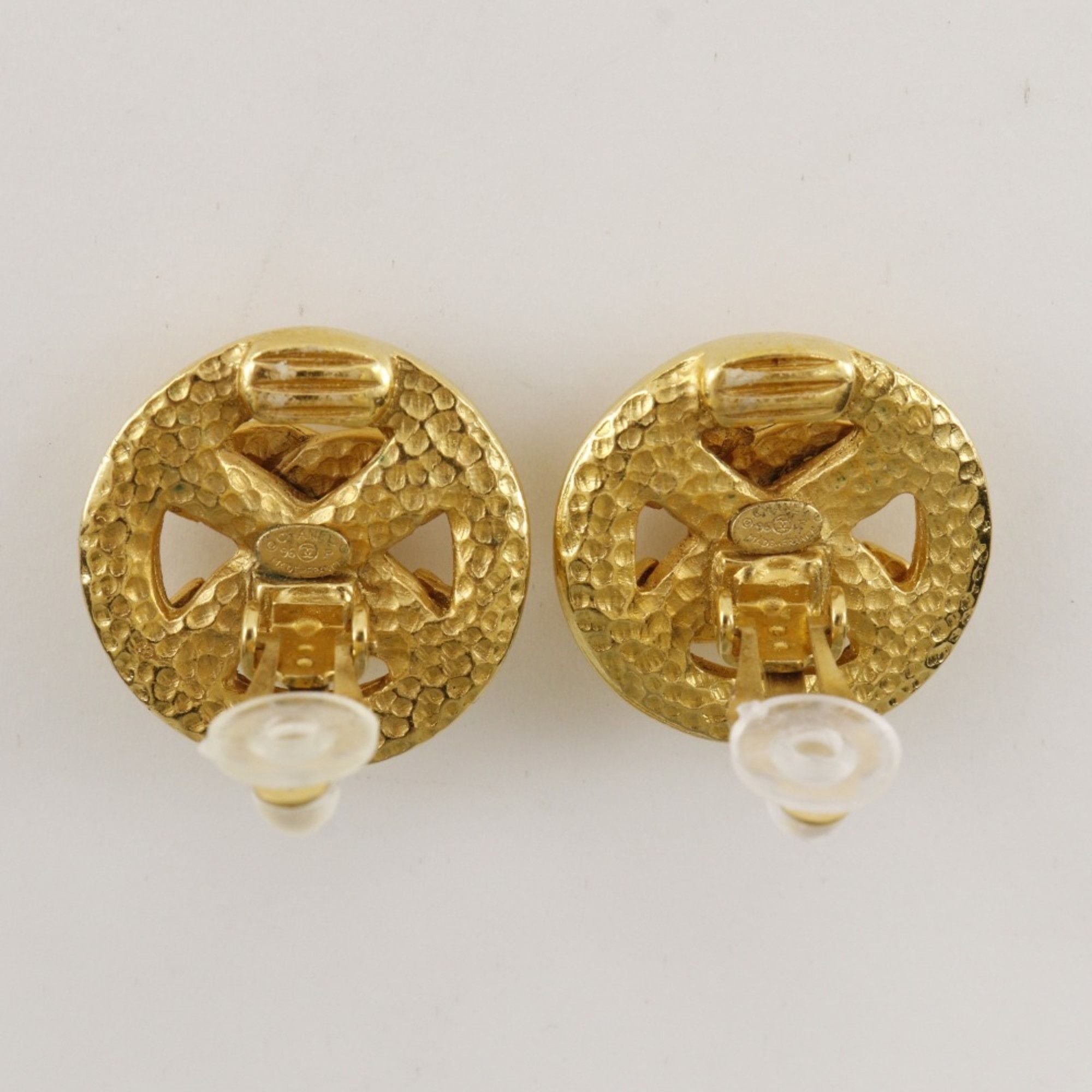 Chanel Chanel Coco Mark Earrings, Gold Plated, 1996, 96P, Approx. 11.7g, COCO Mark, Women's Size ONE SIZE - 4 Thumbnail