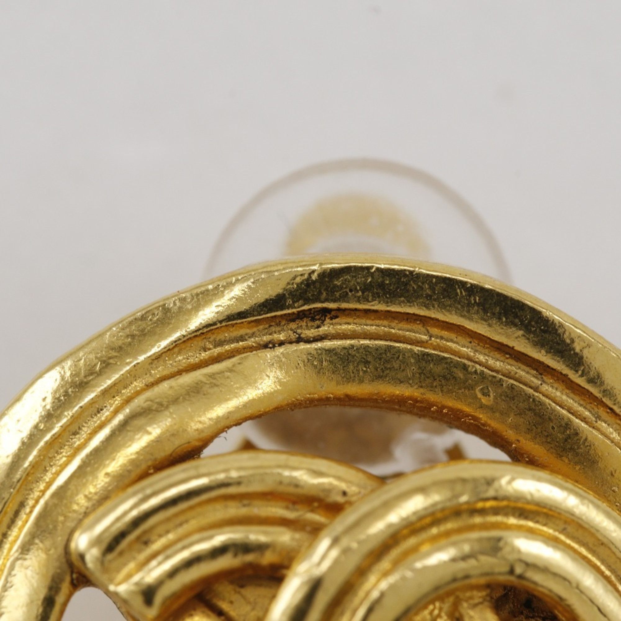 Chanel Chanel Coco Mark Earrings, Gold Plated, 1996, 96P, Approx. 11.7g, COCO Mark, Women's Size ONE SIZE - 7 Thumbnail