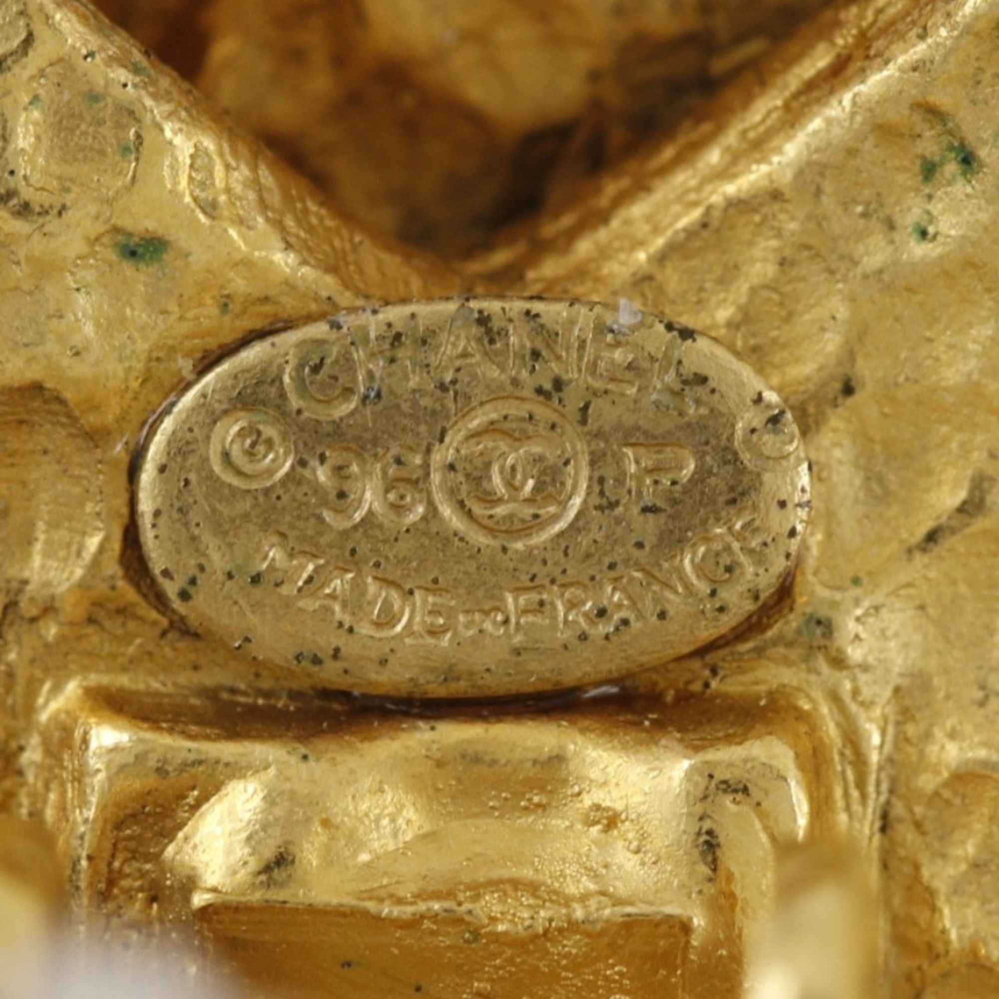 Chanel Chanel Coco Mark Earrings, Gold Plated, 1996, 96P, Approx. 11.7g, COCO Mark, Women's Size ONE SIZE - 9 Thumbnail