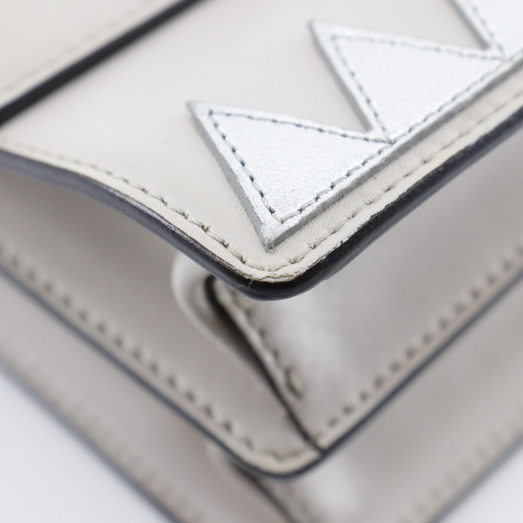 Fendi FENDI Canai Shoulder Bag Studs 8M0381-9JU Calf Beige Flap Mini Women's Size ONE SIZE - 4 Thumbnail