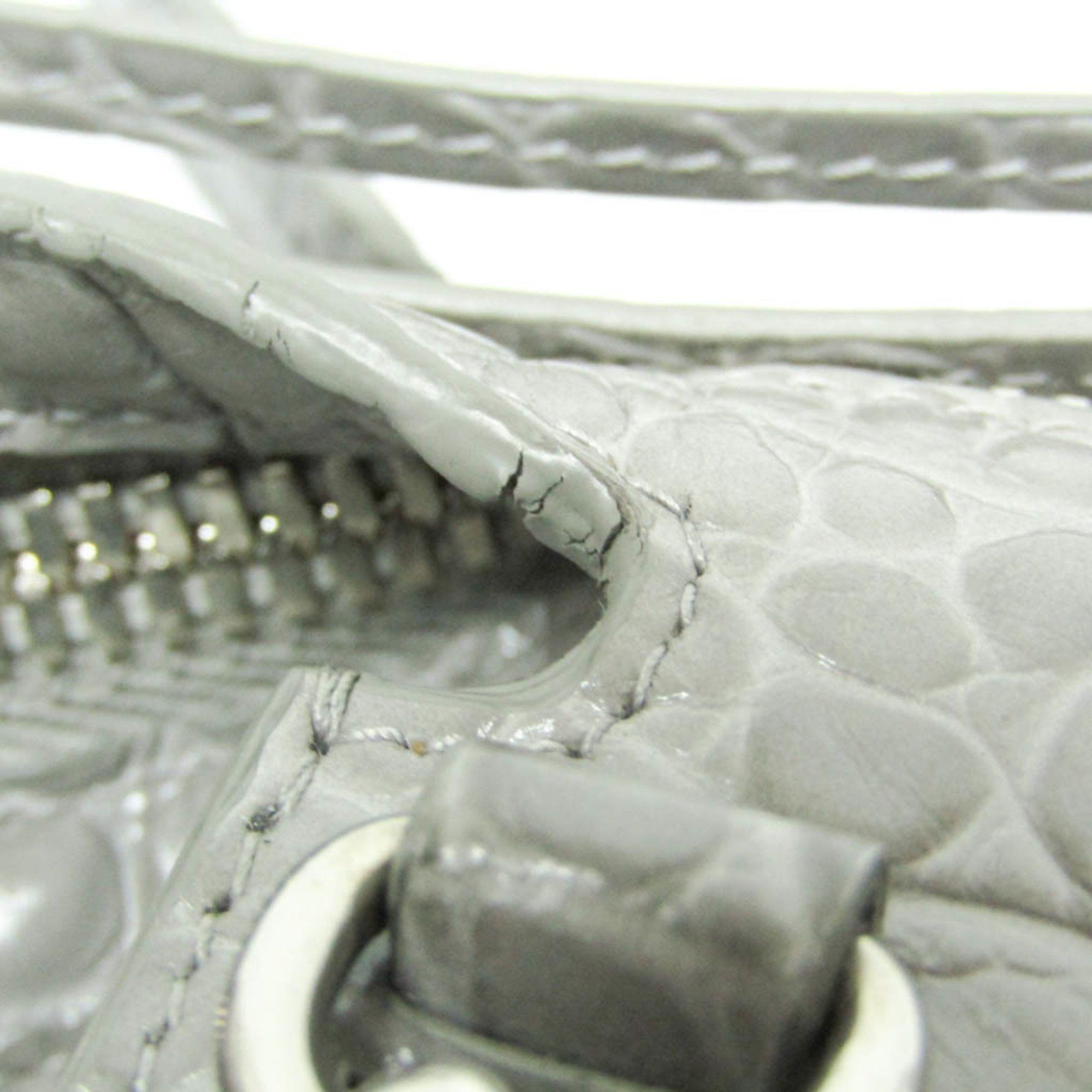 Balenciaga Balenciaga 655247 Women's Leather Shoulder Bag Gray Size ONE SIZE - 8 Thumbnail