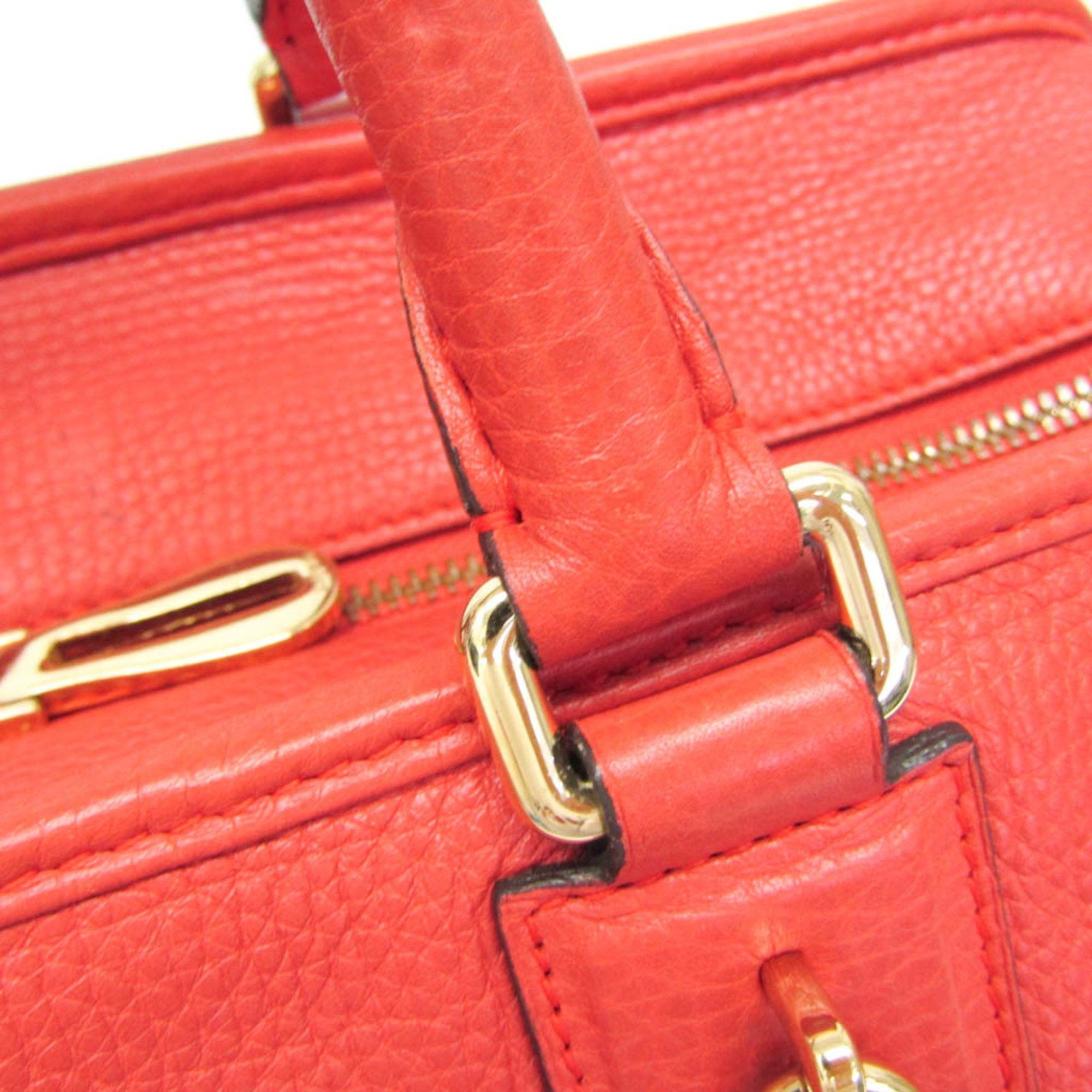 Loewe Loewe Amazona 36 352.45.A22 Women's Leather Handbag Red Orange Size ONE SIZE - 6 Thumbnail