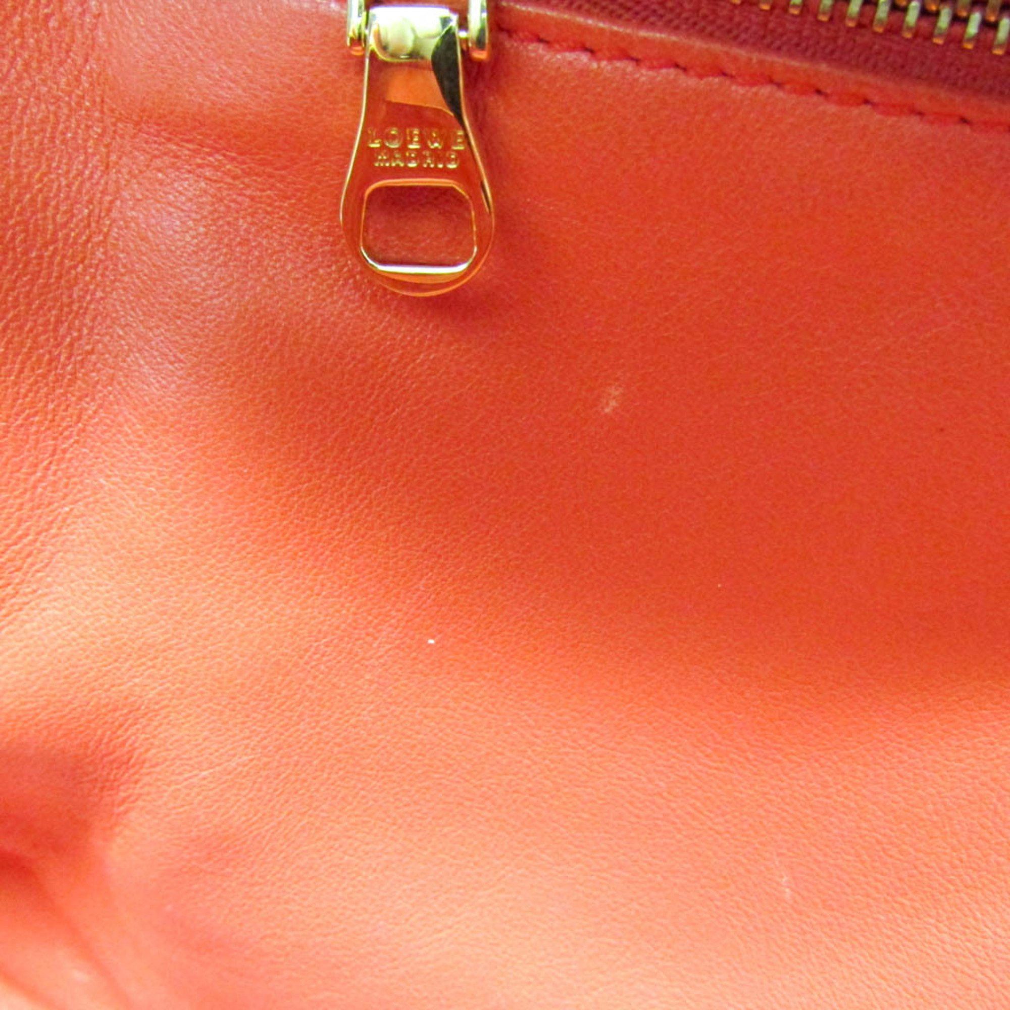 Loewe Loewe Amazona 36 352.45.A22 Women's Leather Handbag Red Orange Size ONE SIZE - 12 Thumbnail