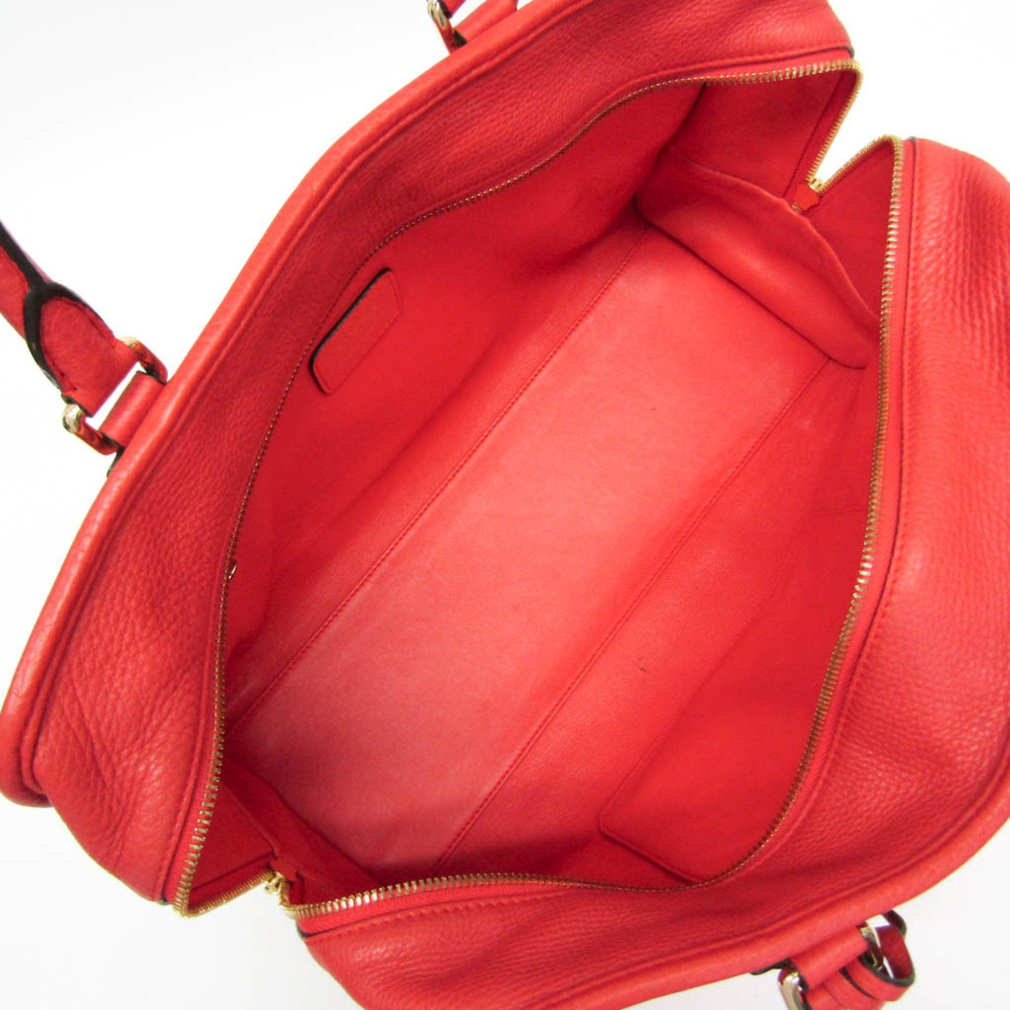 Loewe Loewe Amazona 36 352.45.A22 Women's Leather Handbag Red Orange Size ONE SIZE - 3 Thumbnail