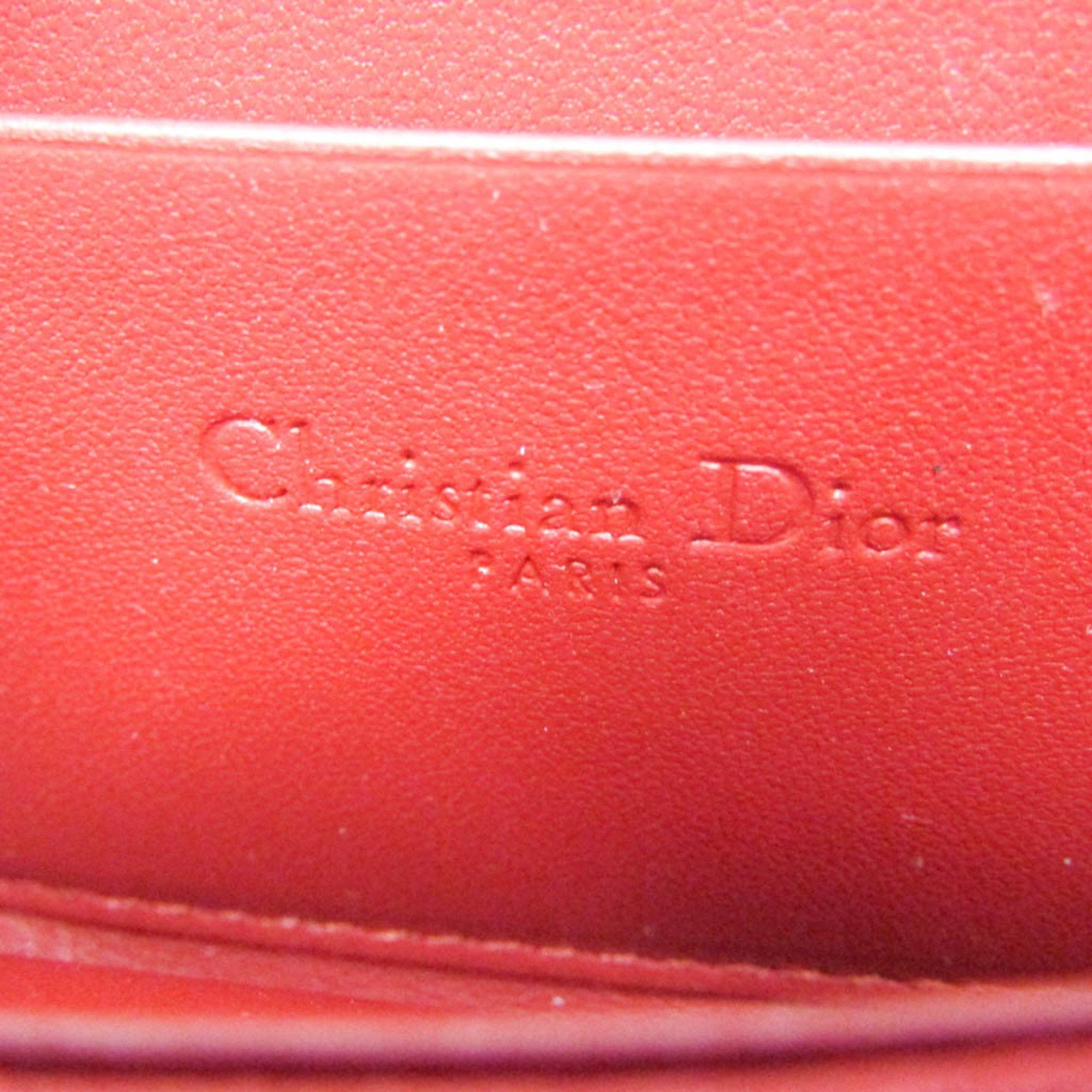Dior Christian Dior Lady Dior S0985ONHG Women's Leather Coin Purse/coin Case Red Color Size ONE SIZE - 9 Thumbnail