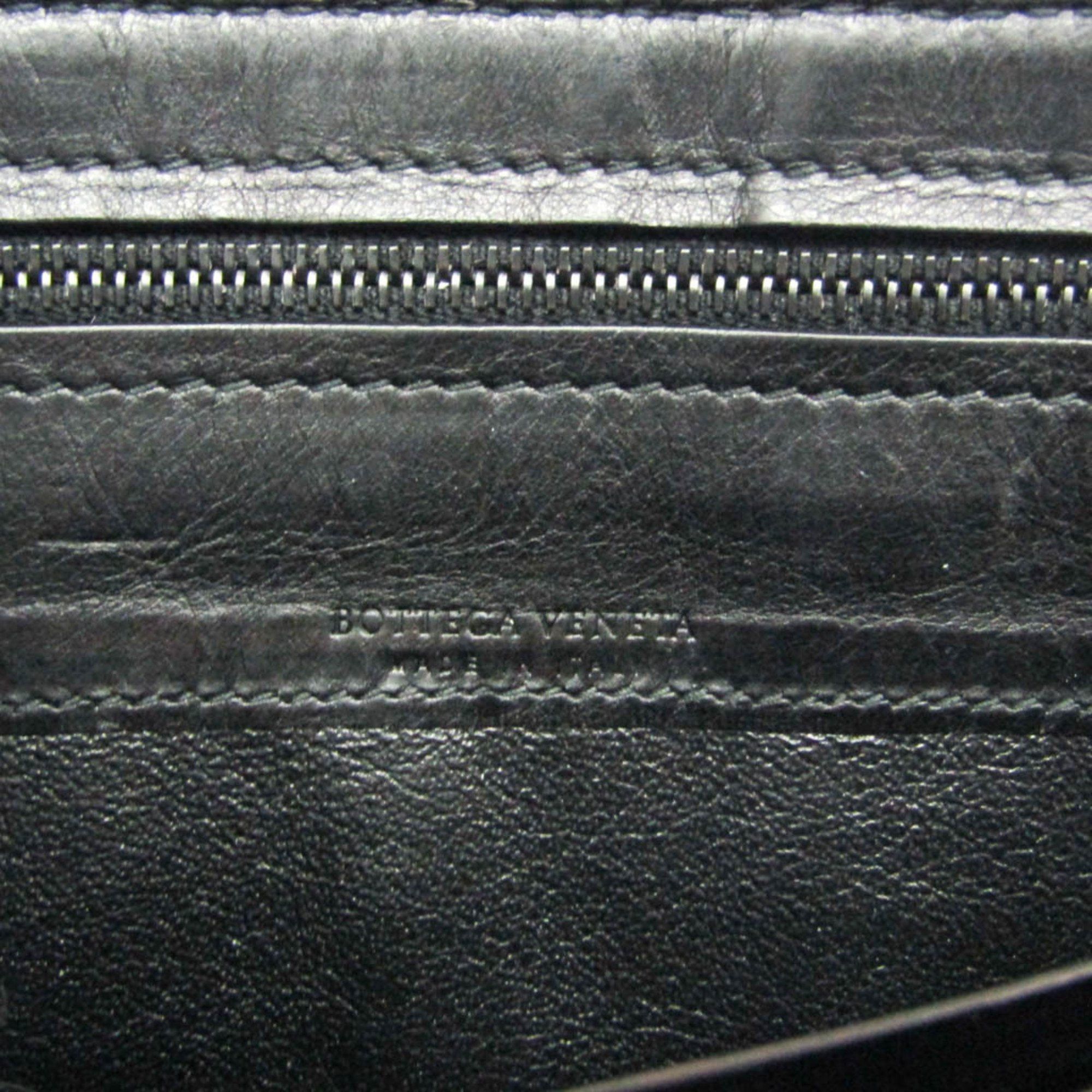 Bottega Veneta Bottega Veneta Intrecciato Men's Leather Long Wallet (bi-fold) Black Size ONE SIZE - 12 Thumbnail