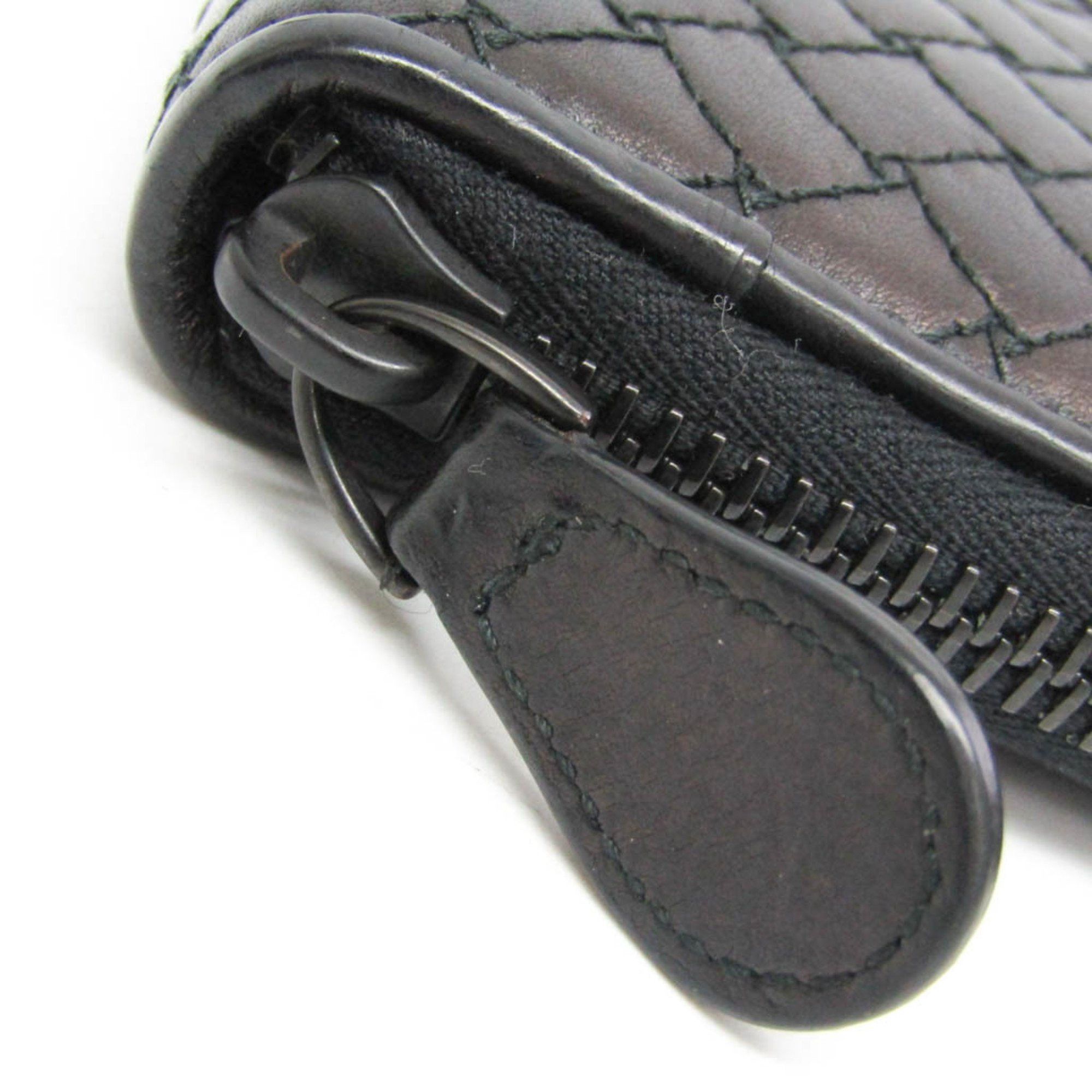 Bottega Veneta Bottega Veneta Intrecciato Men's Leather Long Wallet (bi-fold) Black Size ONE SIZE - 8 Thumbnail