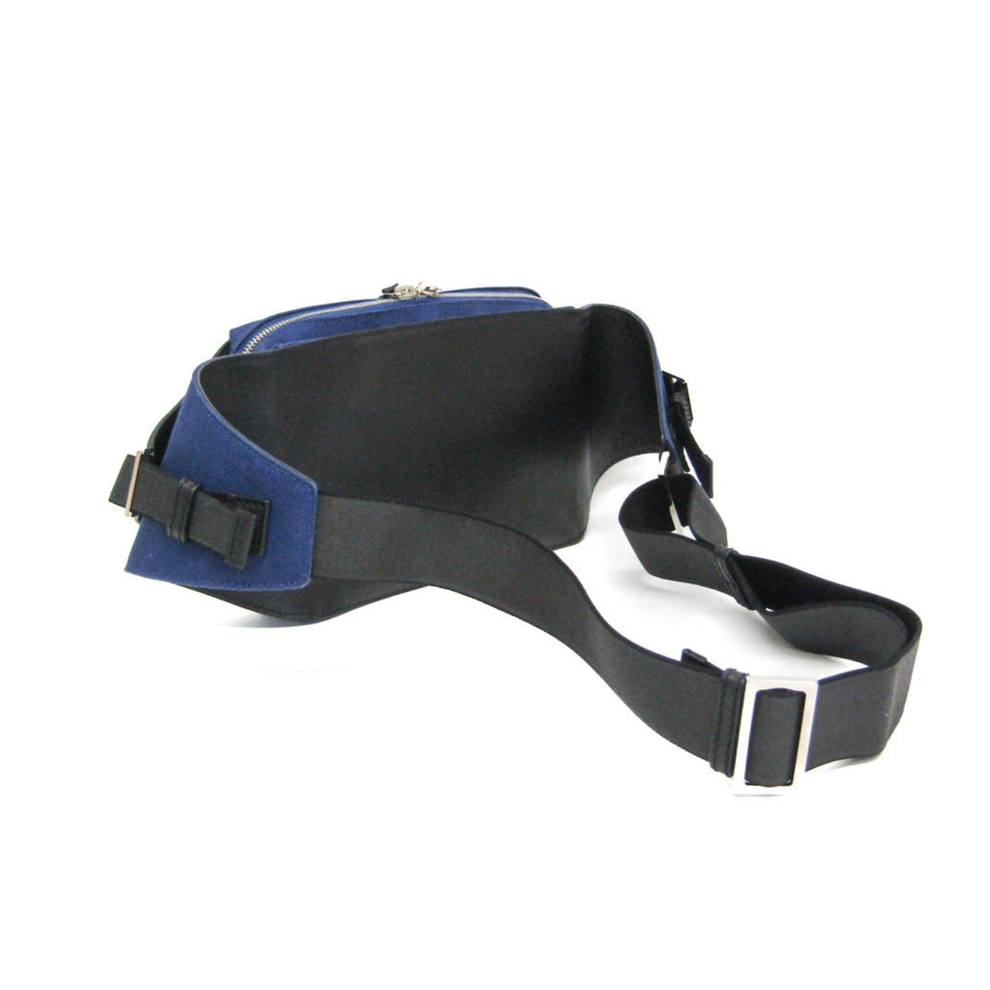 Balenciaga Balenciaga 433625 Men,Women Canvas,Leather Fanny Pack,Sling Bag Black,Royal Blue Size ONE SIZE - 2 Thumbnail