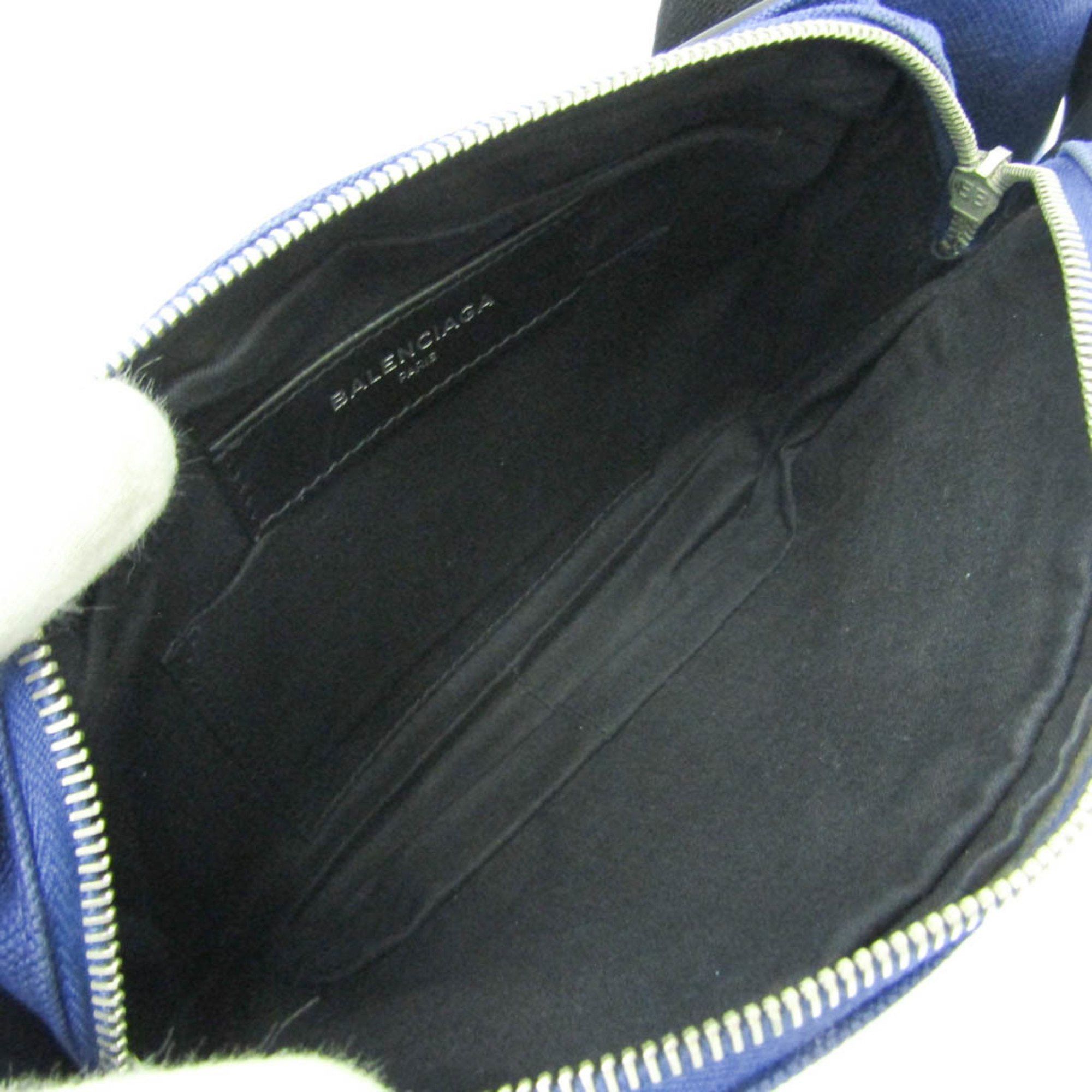 Balenciaga Balenciaga 433625 Men,Women Canvas,Leather Fanny Pack,Sling Bag Black,Royal Blue Size ONE SIZE - 3 Thumbnail