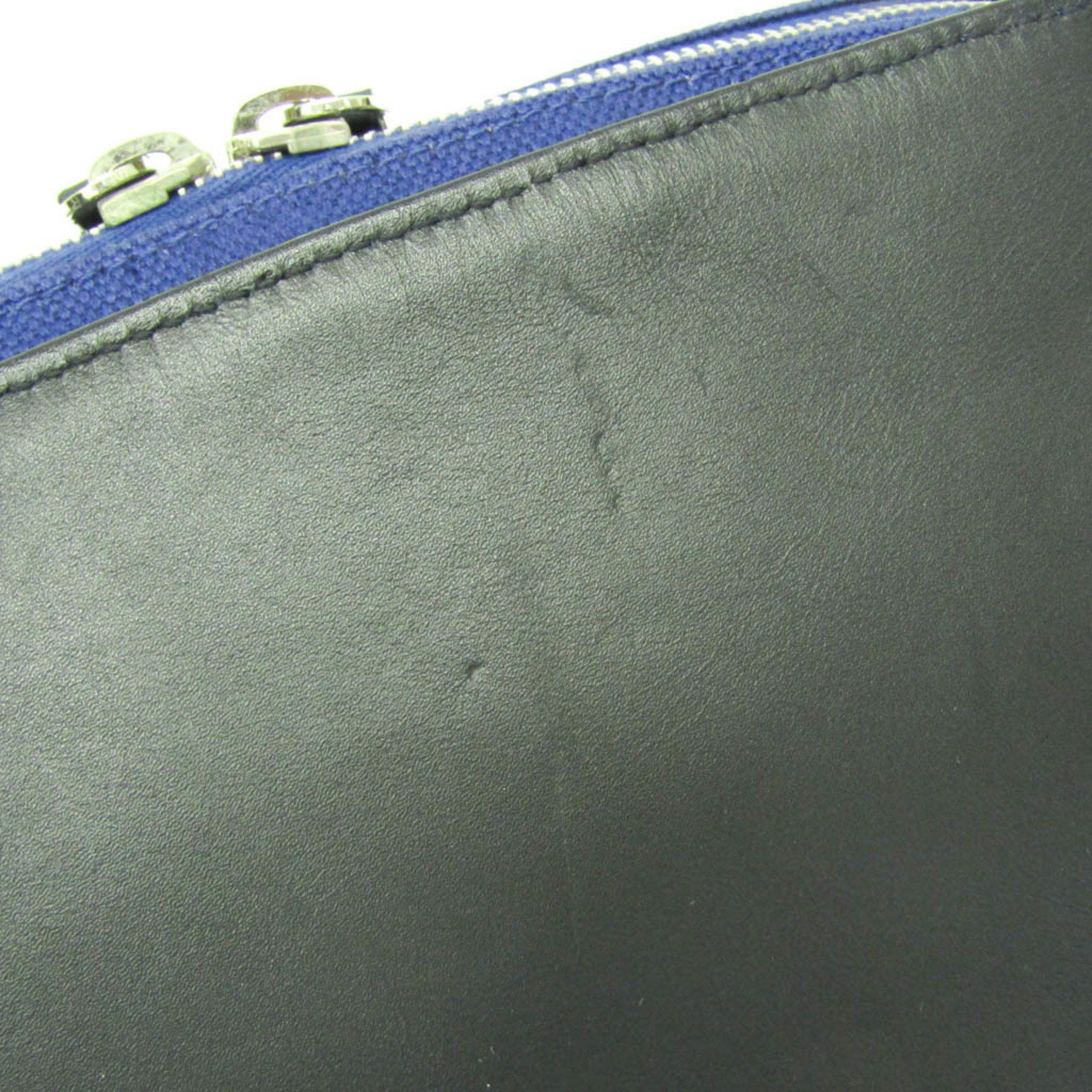 Balenciaga Balenciaga 433625 Men,Women Canvas,Leather Fanny Pack,Sling Bag Black,Royal Blue Size ONE SIZE - 8 Thumbnail