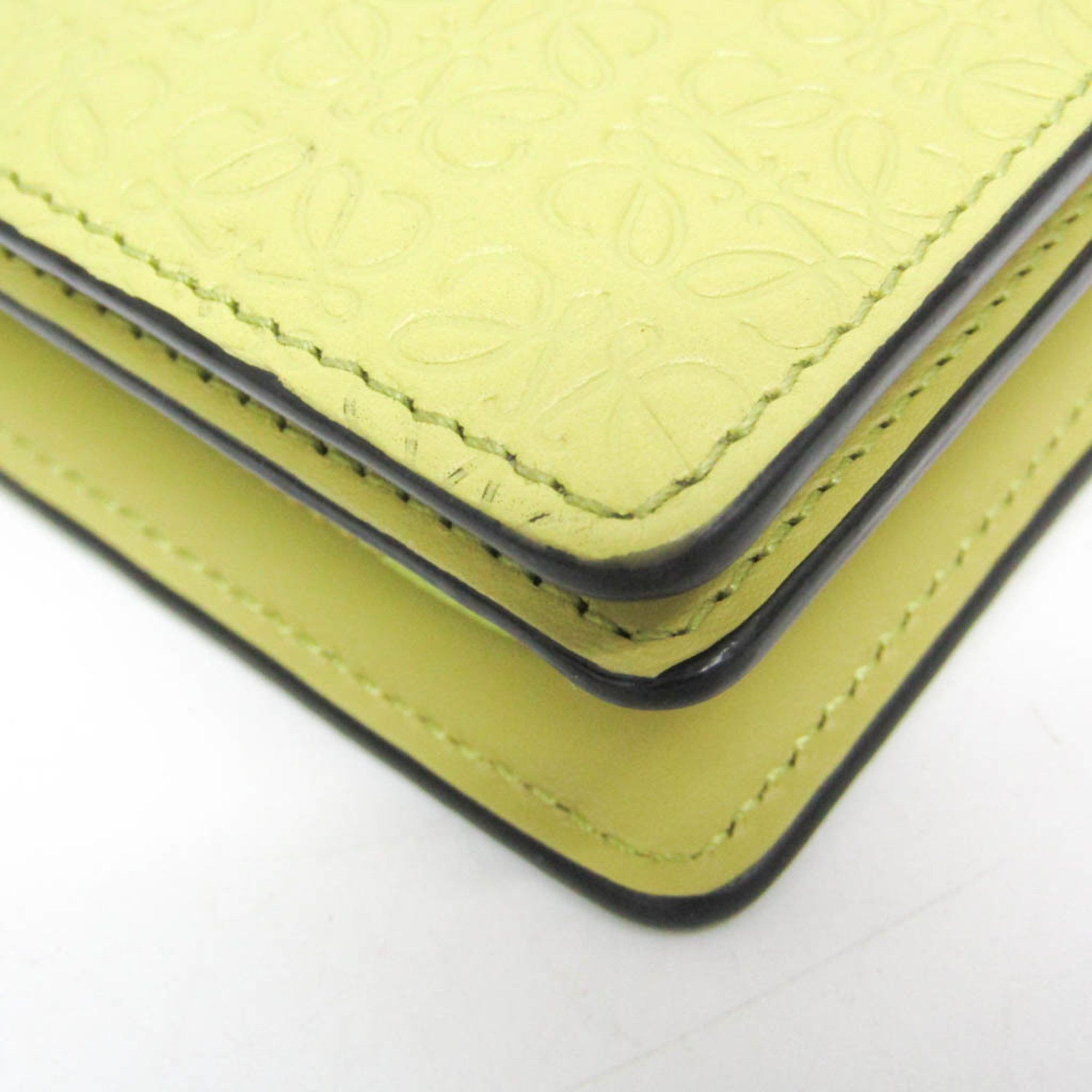 Loewe Loewe Repeat Anagramm Women's Leather Wallet (bi-fold) Green,Yellow Size ONE SIZE - 5 Thumbnail